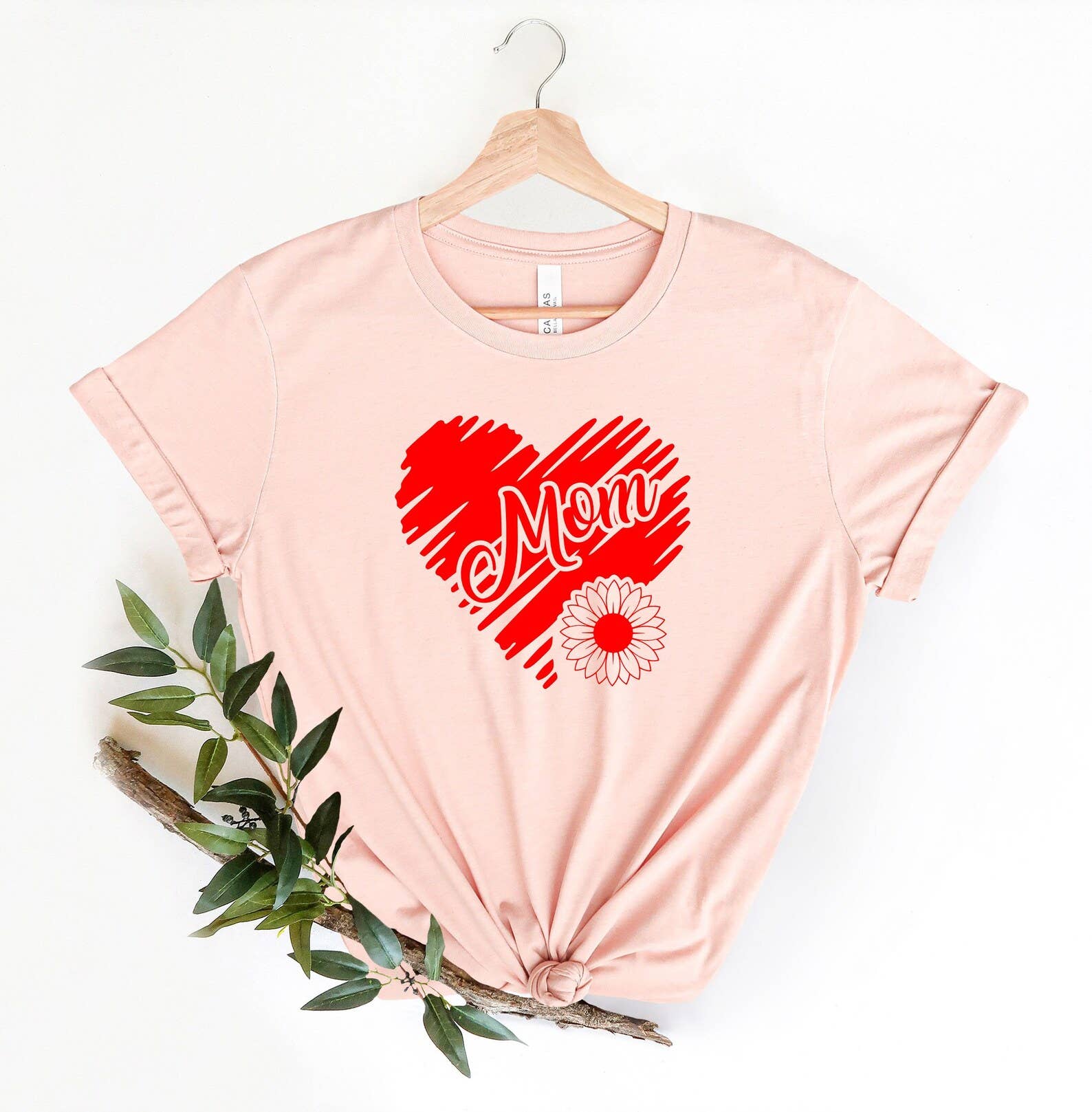 Mom Heart Sunflower T-Shirt Hoodie, Sweatshirt | PodTeesHub.com
