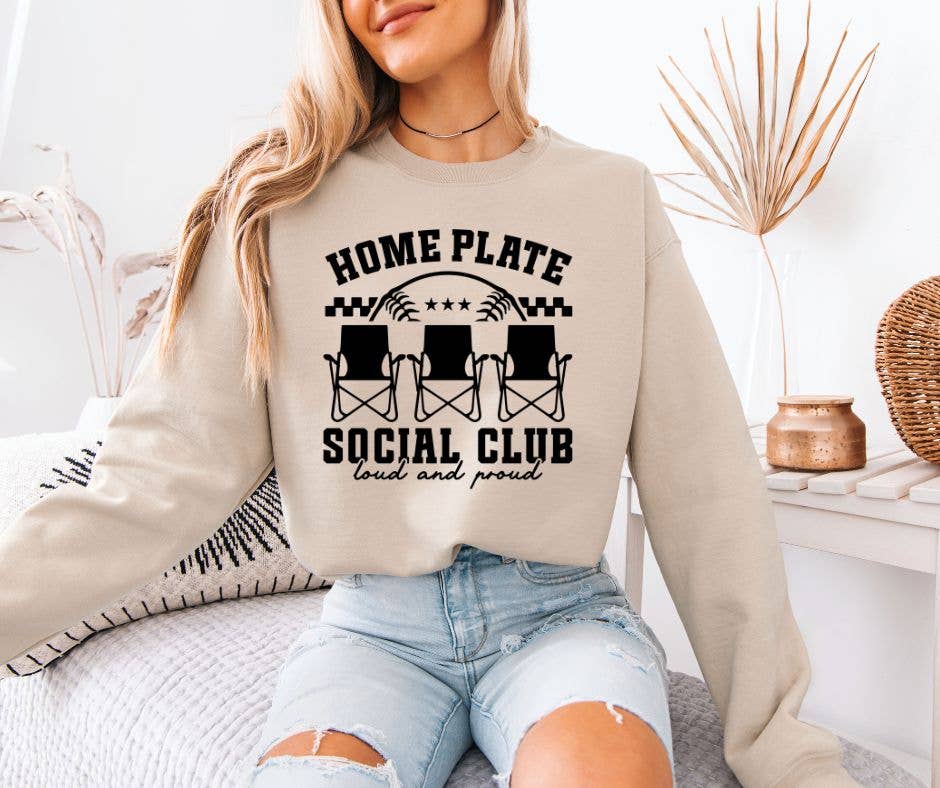 Home Plate Social Club Sweatshirt T-Shirts, Hoodie | PodTeesHub.com
