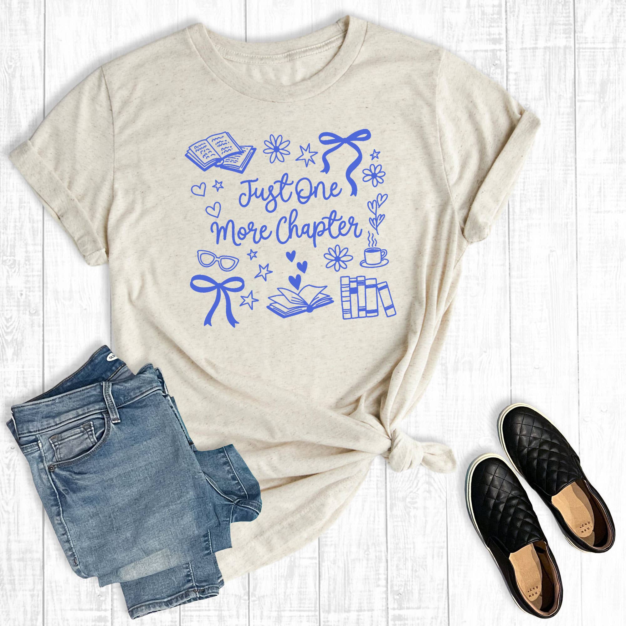 Funny Reading Just One More Chapter Graphic Tee Hoodie, Sweatshirt | PodTeesHub.com