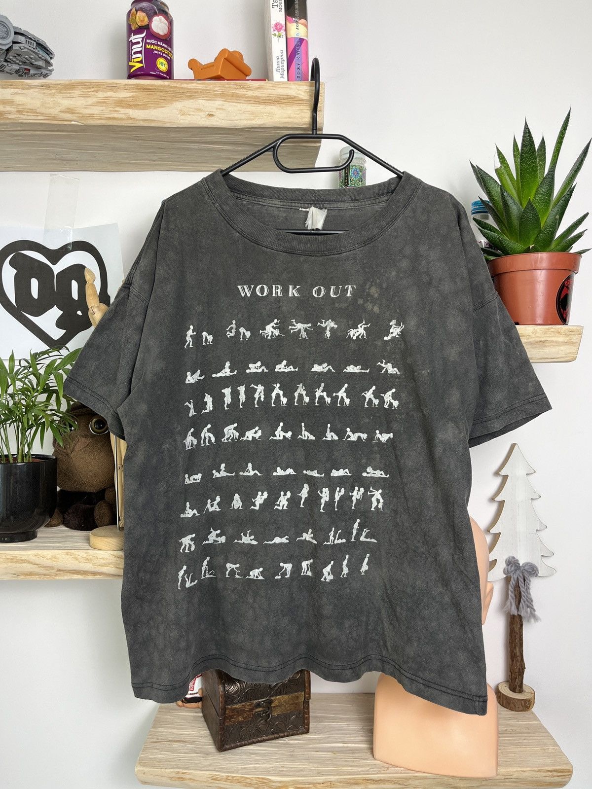 Vintage 90s Work Out Sex T Shirt Humor Avant Garde Y2k Hoodie, Sweatshirt | PodTeesHub.com