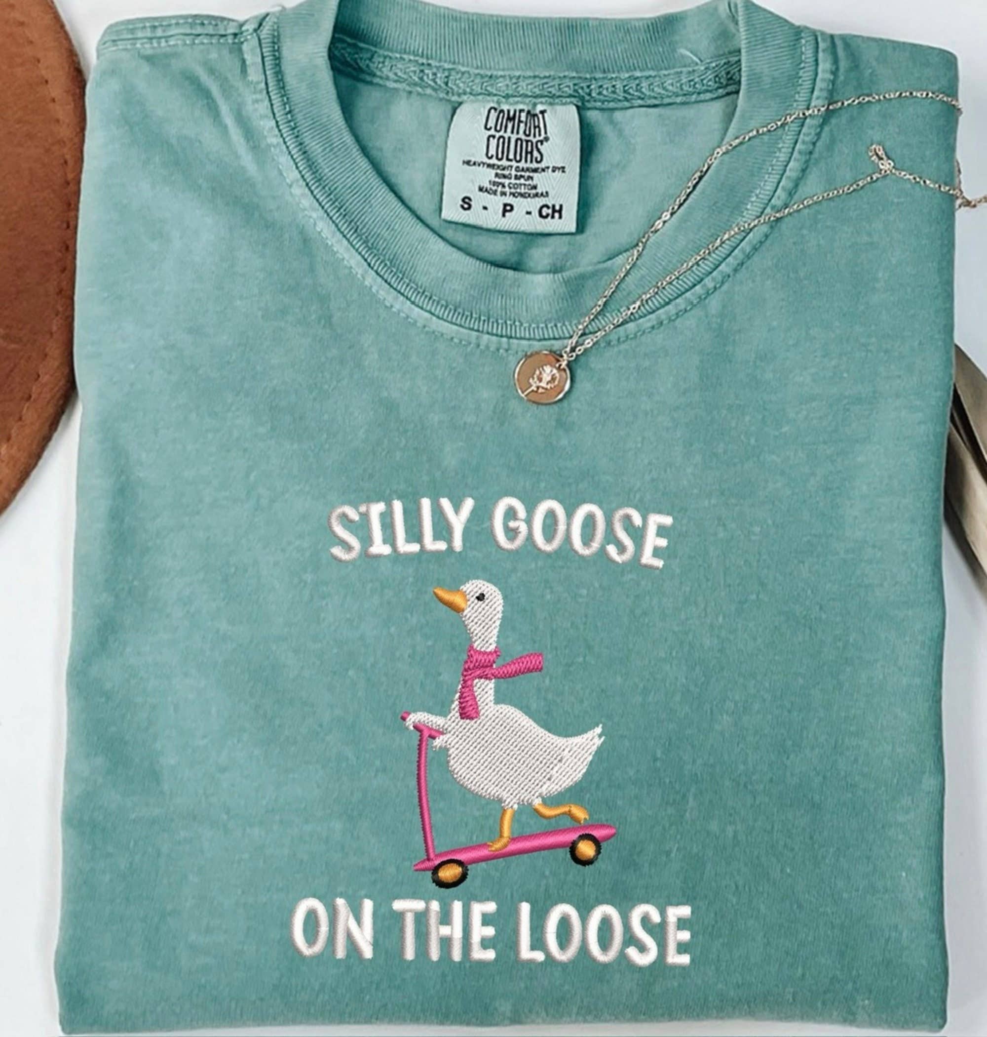 Comfort Colors Silly Goose Crewneck Shirt - USA Made Tee Hoodie, Sweatshirt | PodTeesHub.com