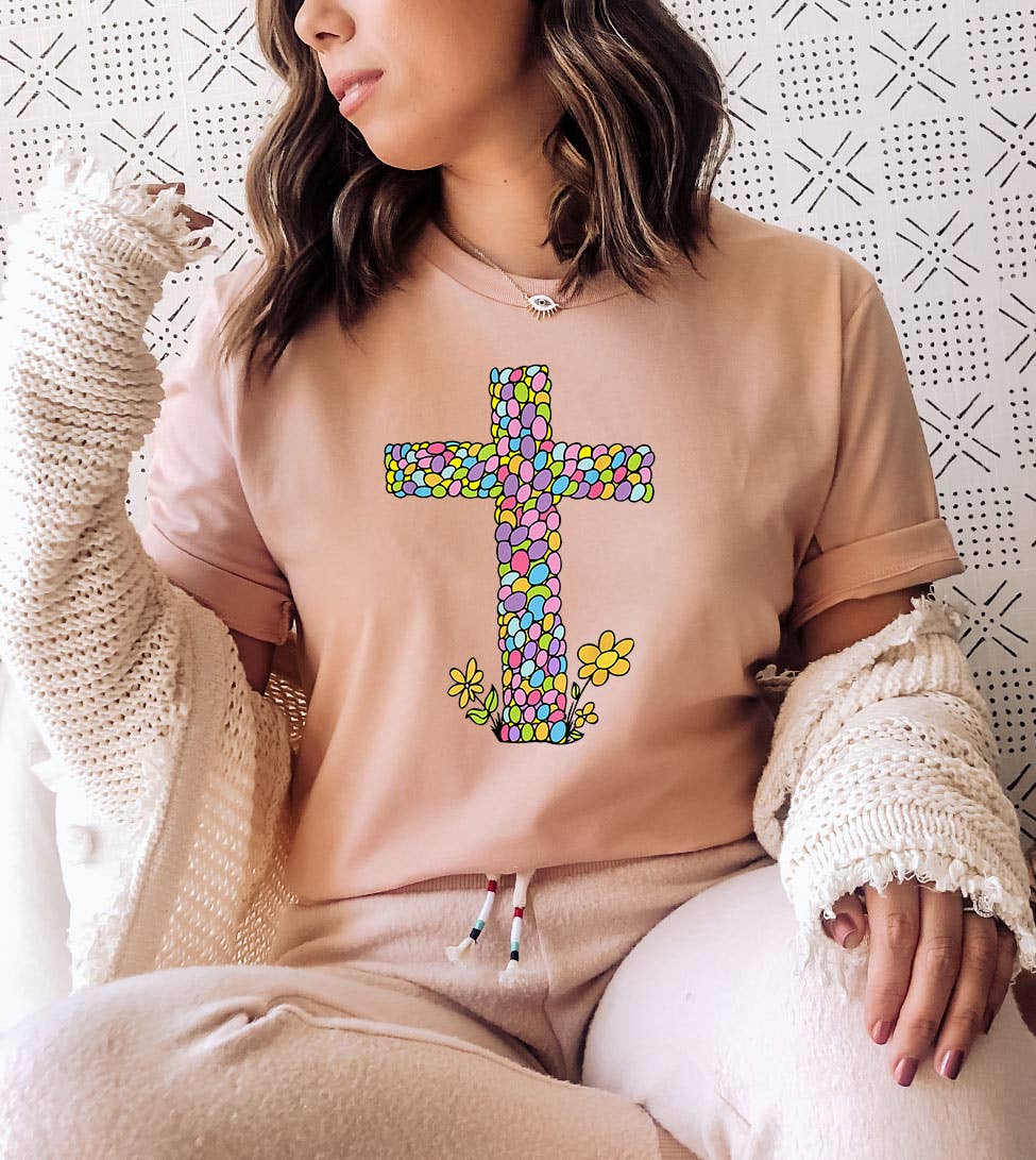 Easter Cross - Christian Religious Easter Jesus God T-Shirt Hoodie, Sweatshirt | PodTeesHub.com
