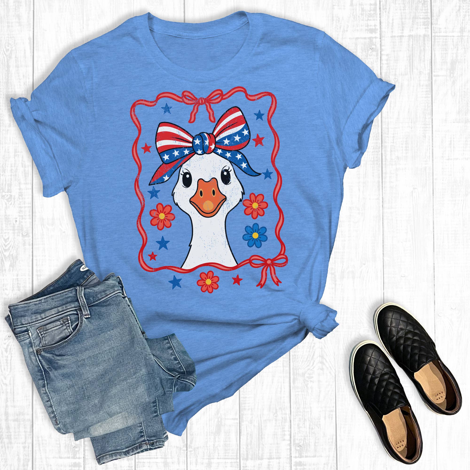 4th of July Mama Goose Graphic Tee Hoodie, Sweatshirt | PodTeesHub.com