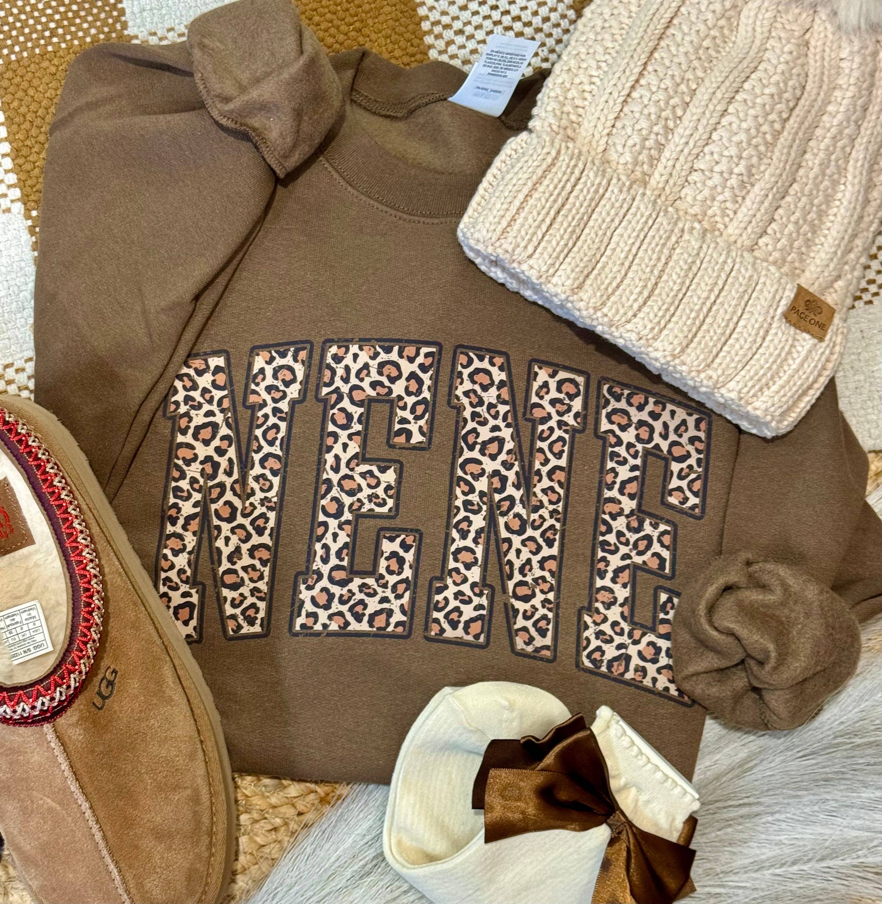 Nene Leopard Name Sweatshirt T-Shirts, Hoodie | PodTeesHub.com