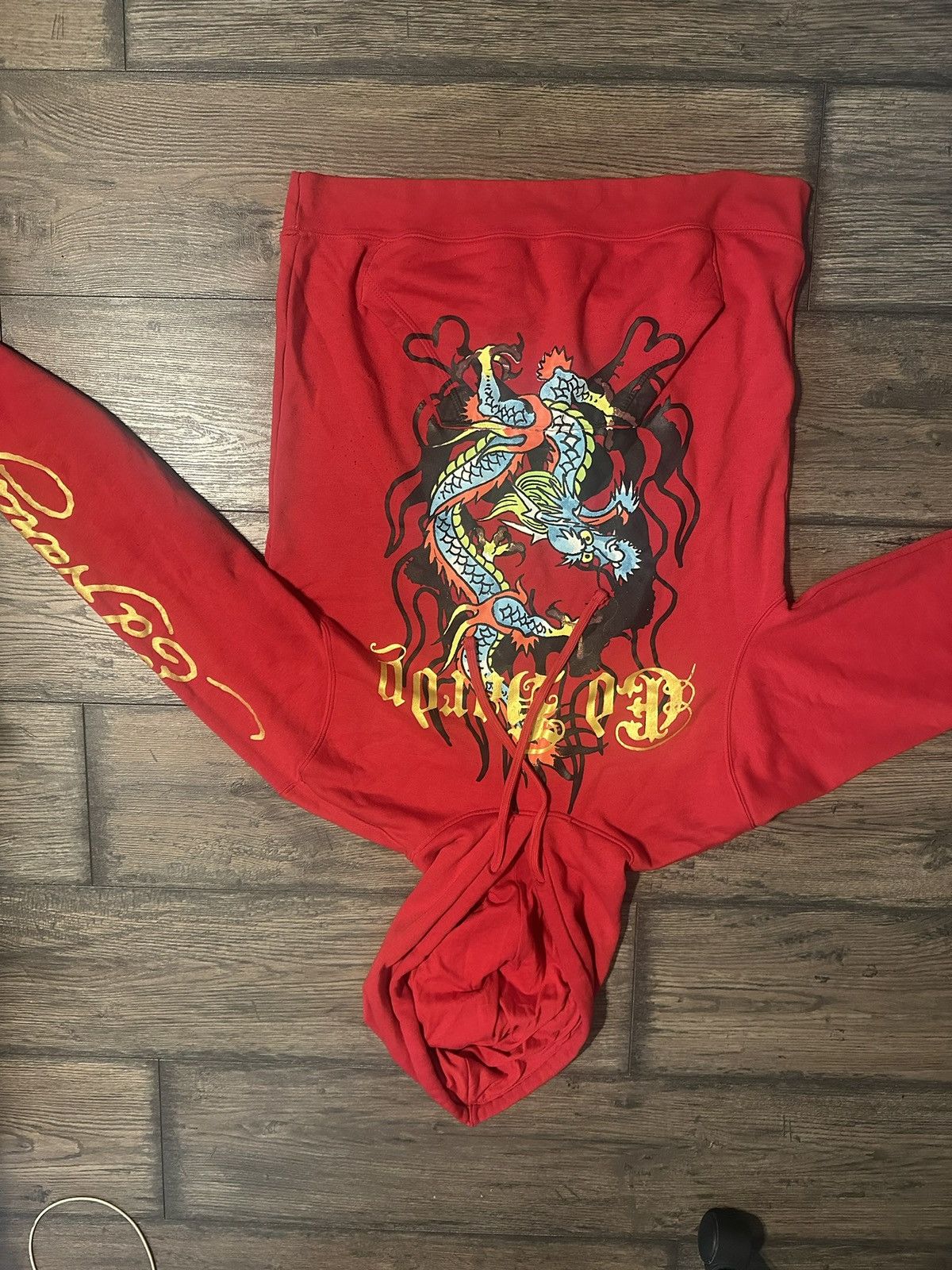 Ed Hardy Red Dragon Ed Hardy Hoodie T-Shirts, Sweatshirt | PodTeesHub.com