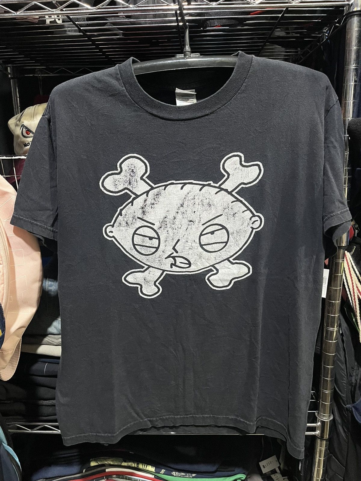 Vintage Stewie Family Guy Bome Cross Tee 00s Hoodie, Sweatshirt | PodTeesHub.com