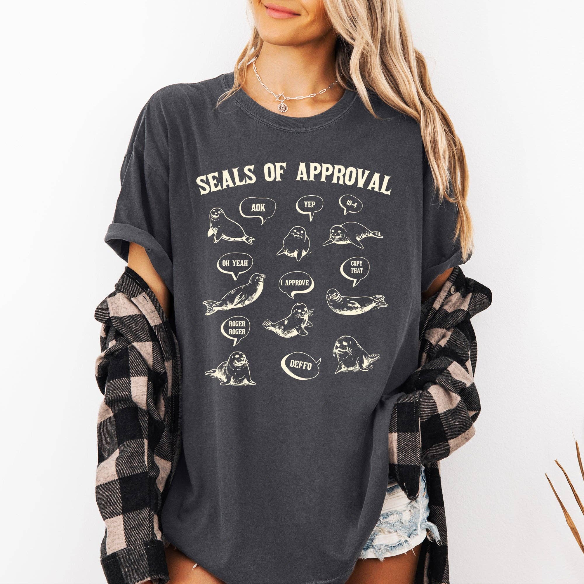 Seals of Approval, Funny, Pun, Aesthetic Meme Dad Joke Shirt Hoodie, Sweatshirt | PodTeesHub.com