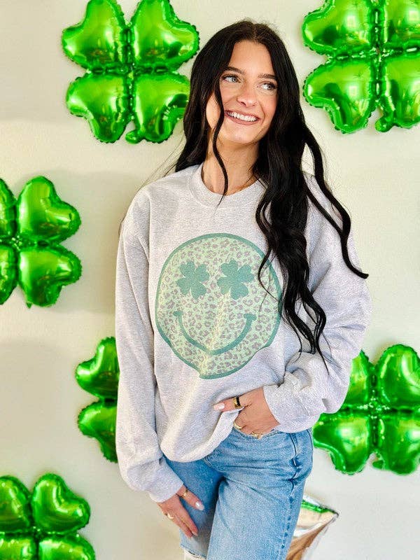 Leopard Clover Eye Happy Sweatshirt T-Shirts, Hoodie | PodTeesHub.com