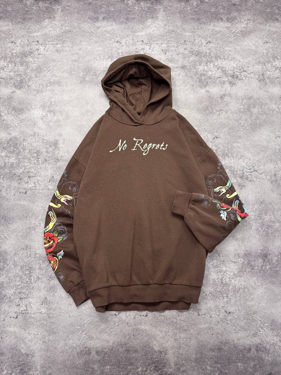 Vintage Y2k Tattoo Brown Hoodie Ed Hardy Style T-Shirts, Sweatshirt | PodTeesHub.com