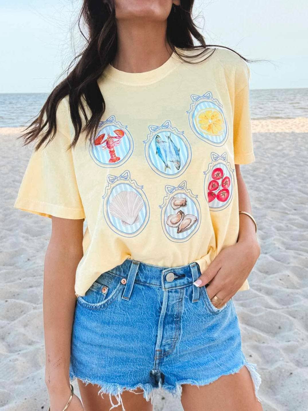 Coquette Coastal Frames Dtf Graphic Tee Hoodie, Sweatshirt | PodTeesHub.com