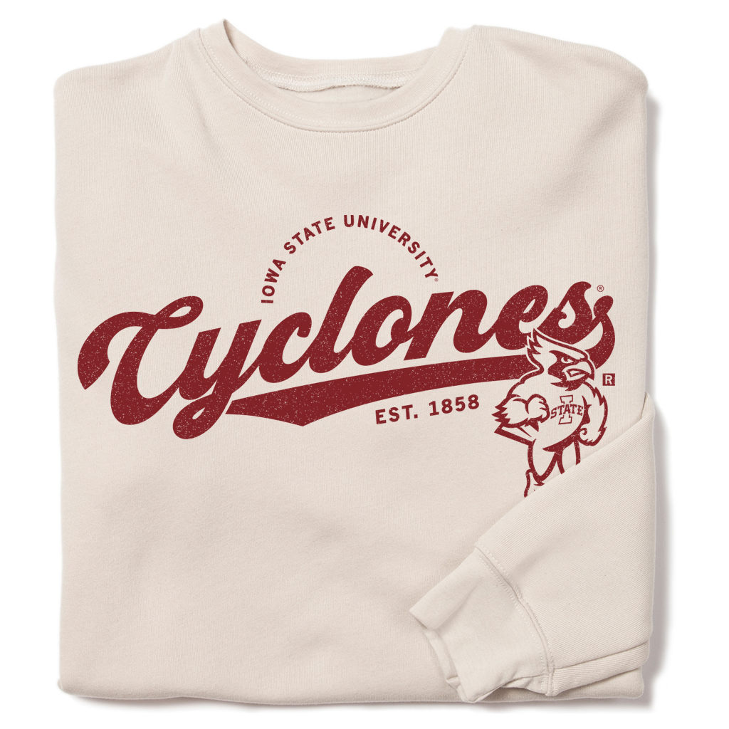 Cyclones Script Logo Crew Sweatshirt T-Shirts, Hoodie | PodTeesHub.com