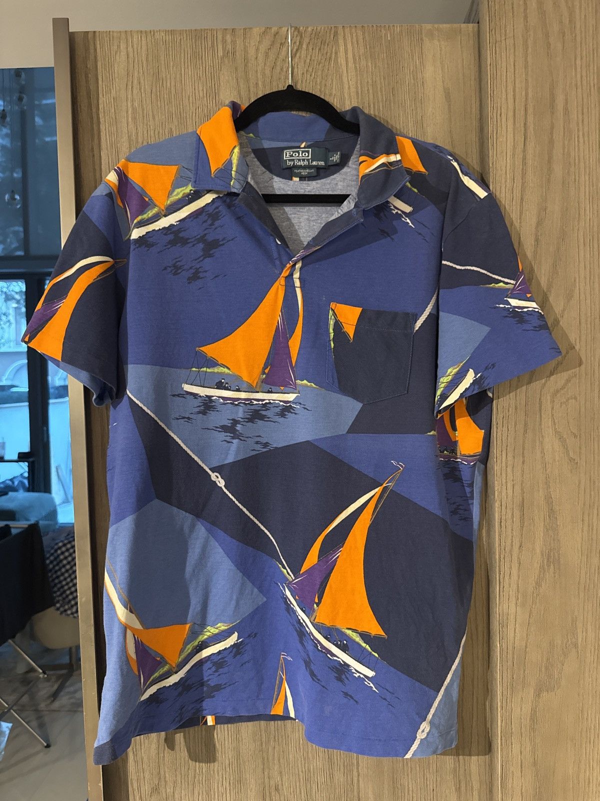 Polo Ralph Lauren Vintage Polo Ralph Lauren Sailboat Sailing Aop Polo Shirt Hoodie, Sweatshirt | PodTeesHub.com