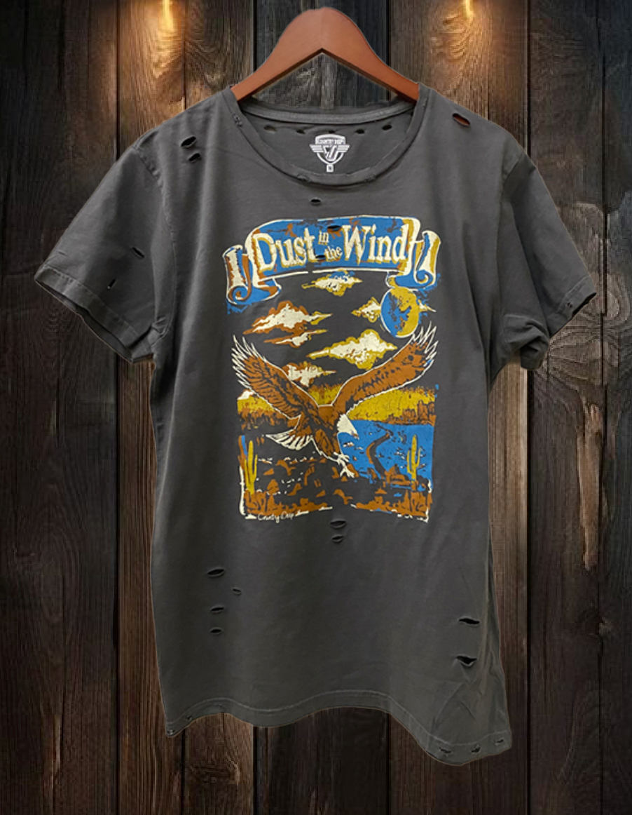 Dust in the Wind Distressed Vintage 80's Festival T Shirt Hoodie, Sweatshirt | PodTeesHub.com