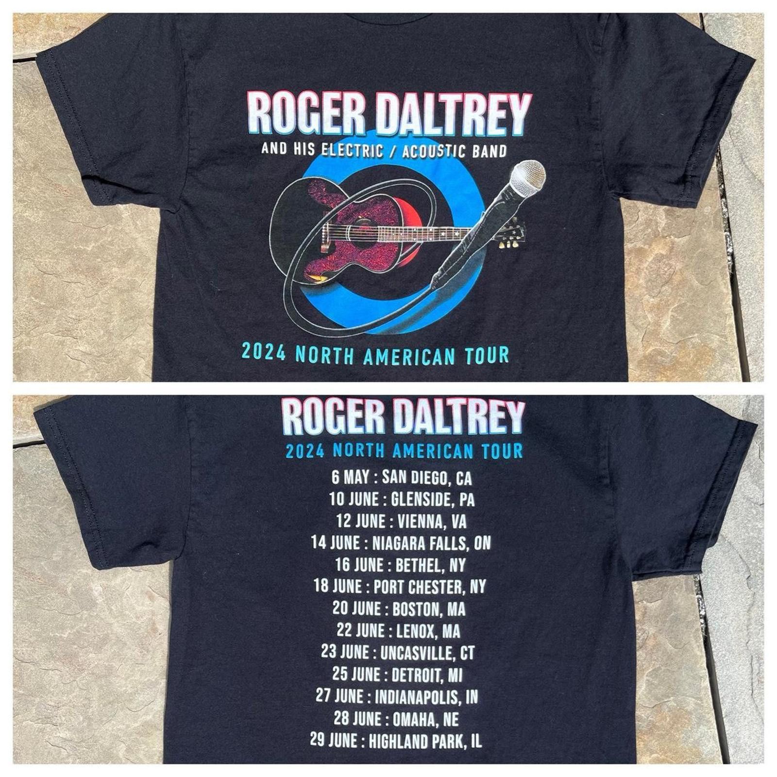 Other Roger Daltrey 2024 North America Tour Black Concert Tee Hoodie, Sweatshirt | PodTeesHub.com