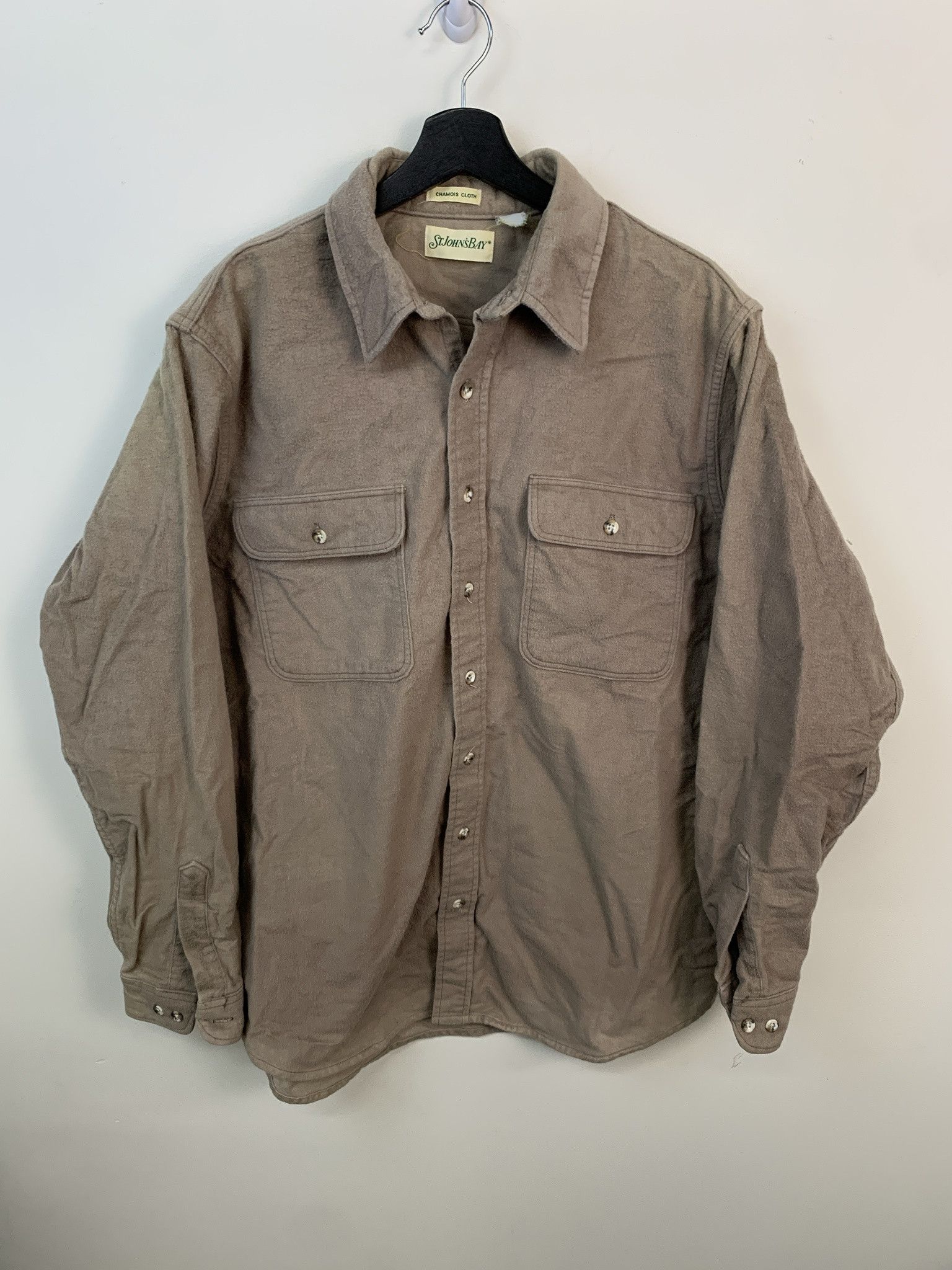 Vintage Flannel 1990s St Johns Bay Tan Thick Flannel Size Xl T-Shirts, Hoodie, Sweatshirt | PodTeesHub.com