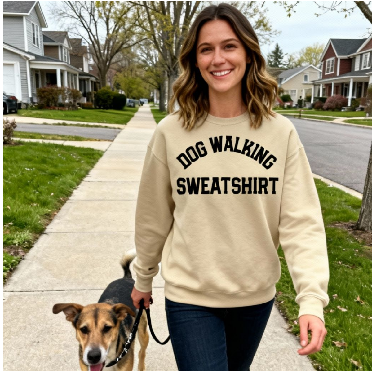 Dog Walking Sweatshirt Sweatshirts and Hoodies T-Shirts | PodTeesHub.com