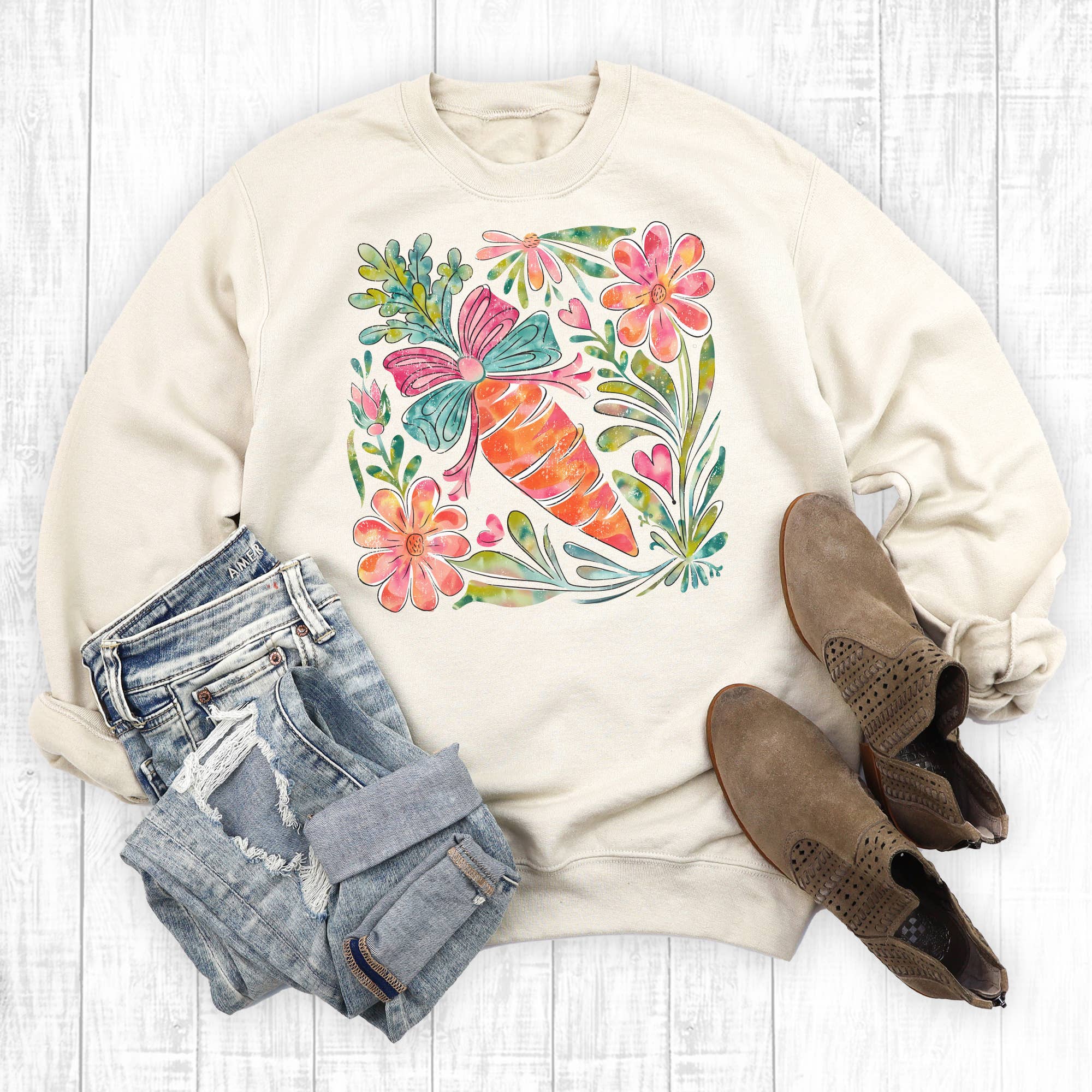 Easter Coquette Carrot Sweatshirt T-Shirts, Hoodie | PodTeesHub.com