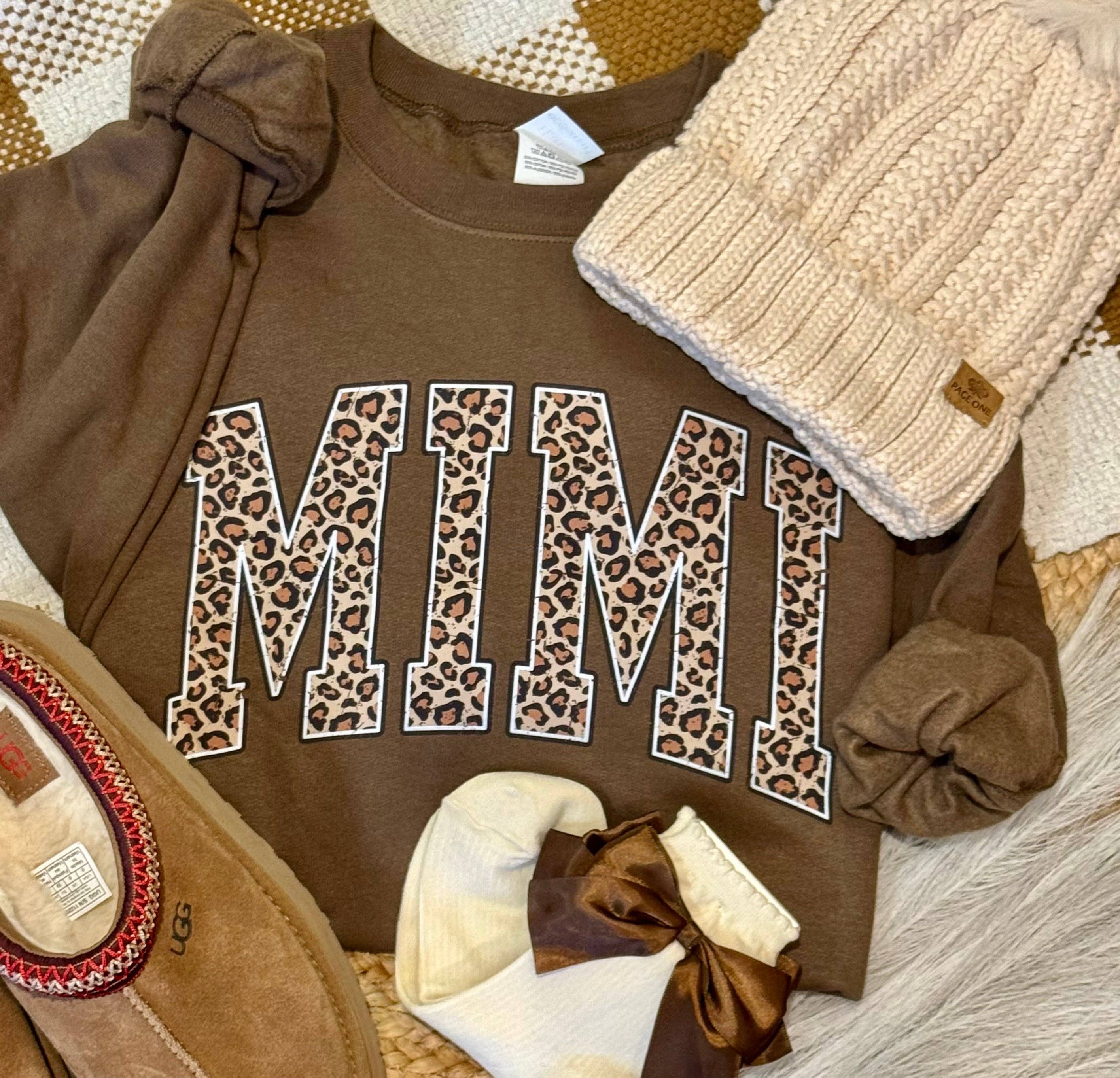 Mimi Leopard Name Sweatshirt T-Shirts, Hoodie | PodTeesHub.com