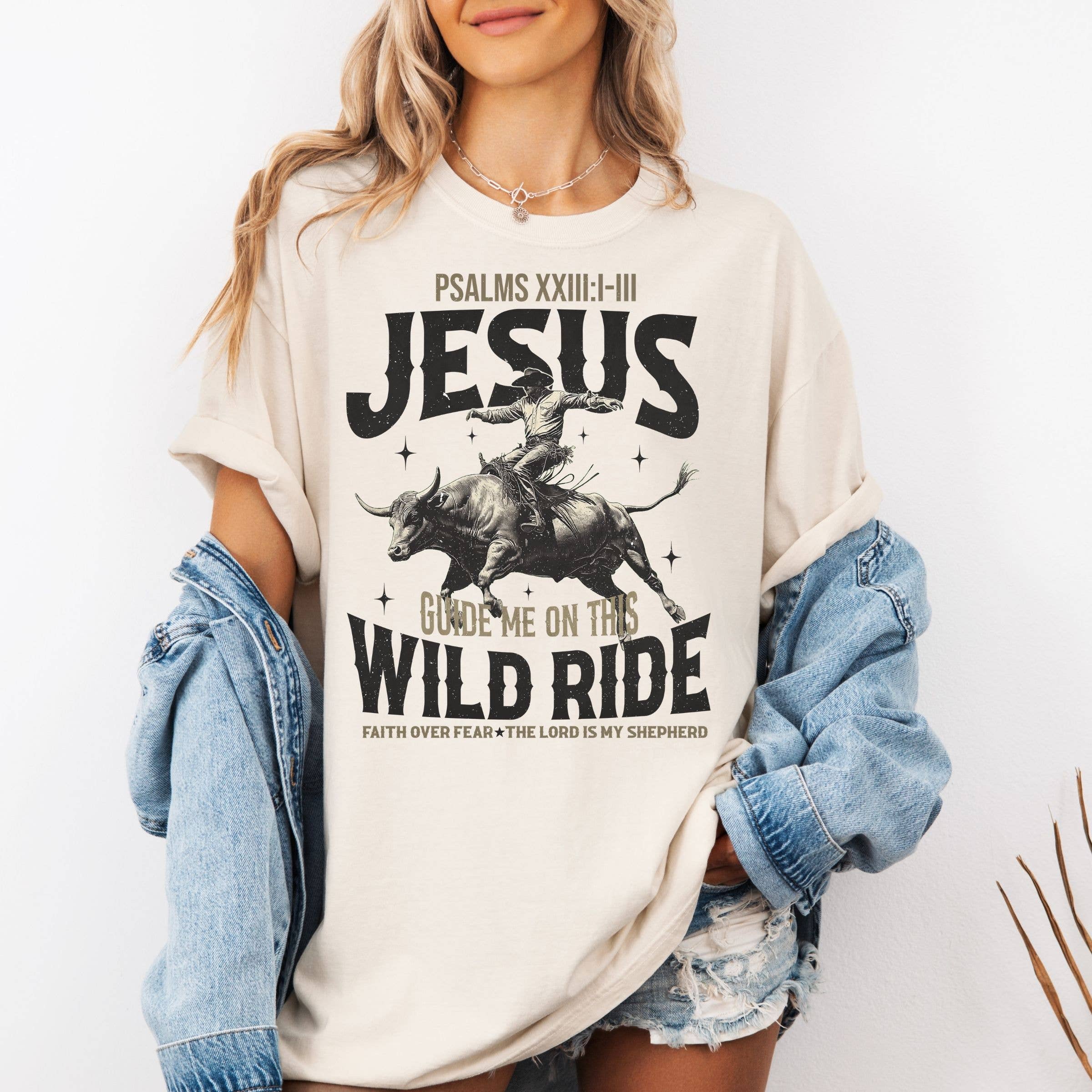 Jesus Guide Me On This Wild Ride Floral Spring Graphic Tee Hoodie, Sweatshirt | PodTeesHub.com