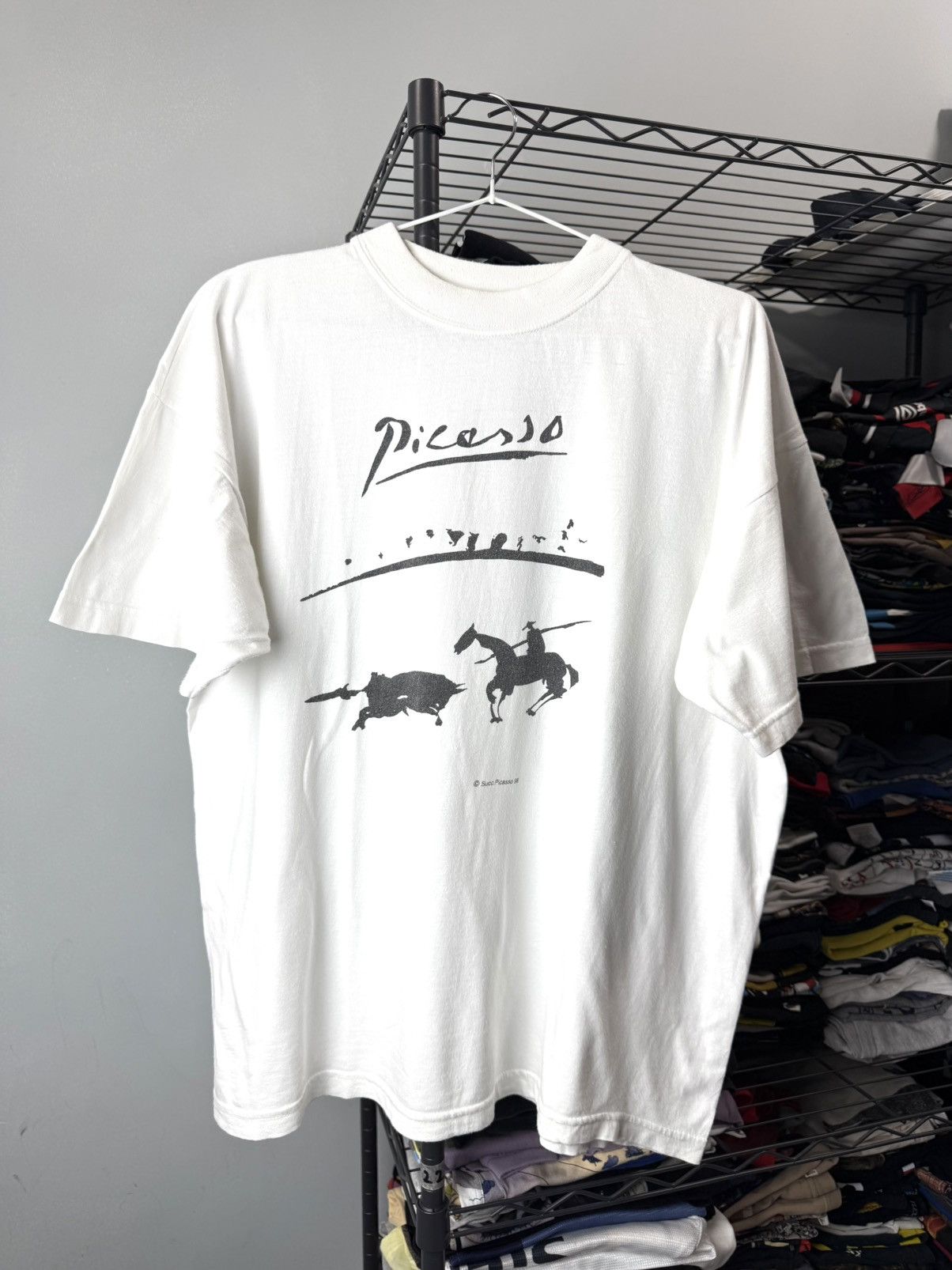 Vintage 1998 Hunting Art Picasso Vintage T Shirt Da Vinci Leonardo Hoodie, Sweatshirt | PodTeesHub.com