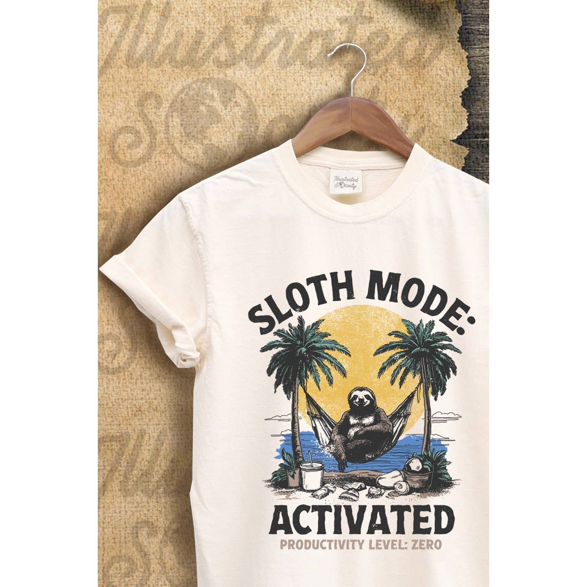 Sloth Mode Vintage Graphic  Tee Hoodie, Sweatshirt | PodTeesHub.com