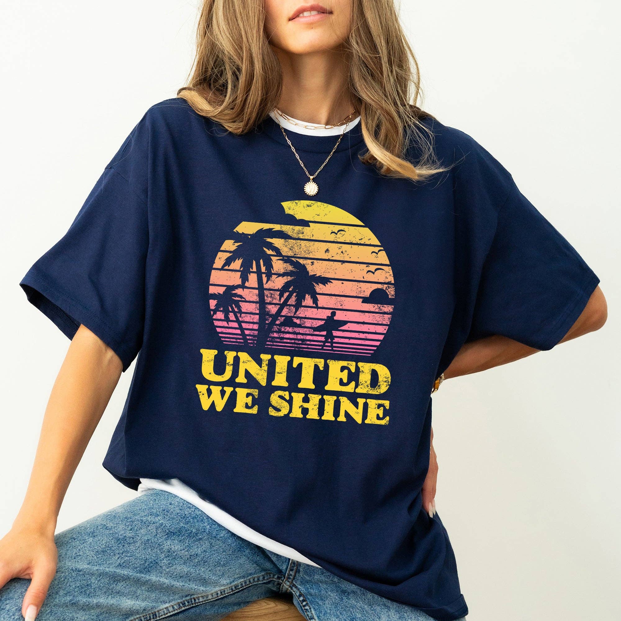 United We Shine, Comfort Colors Teee, Vintage Beach, Summer, Good Life, Comfort Colors Tshirt Hoodie, Sweatshirt