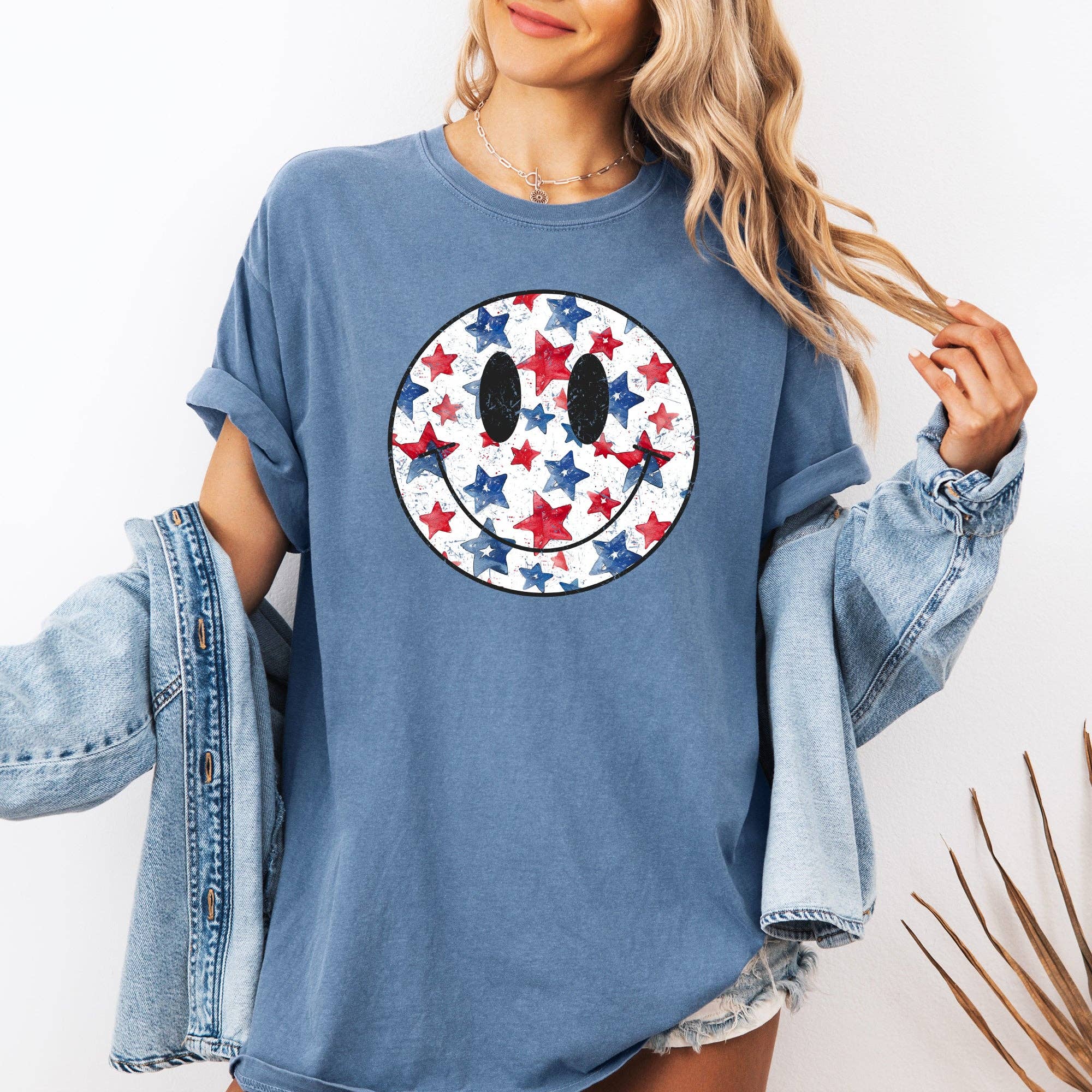 Retro Smiley Patriotic, America USA, 4th of July Tshirt Hoodie, Sweatshirt | PodTeesHub.com