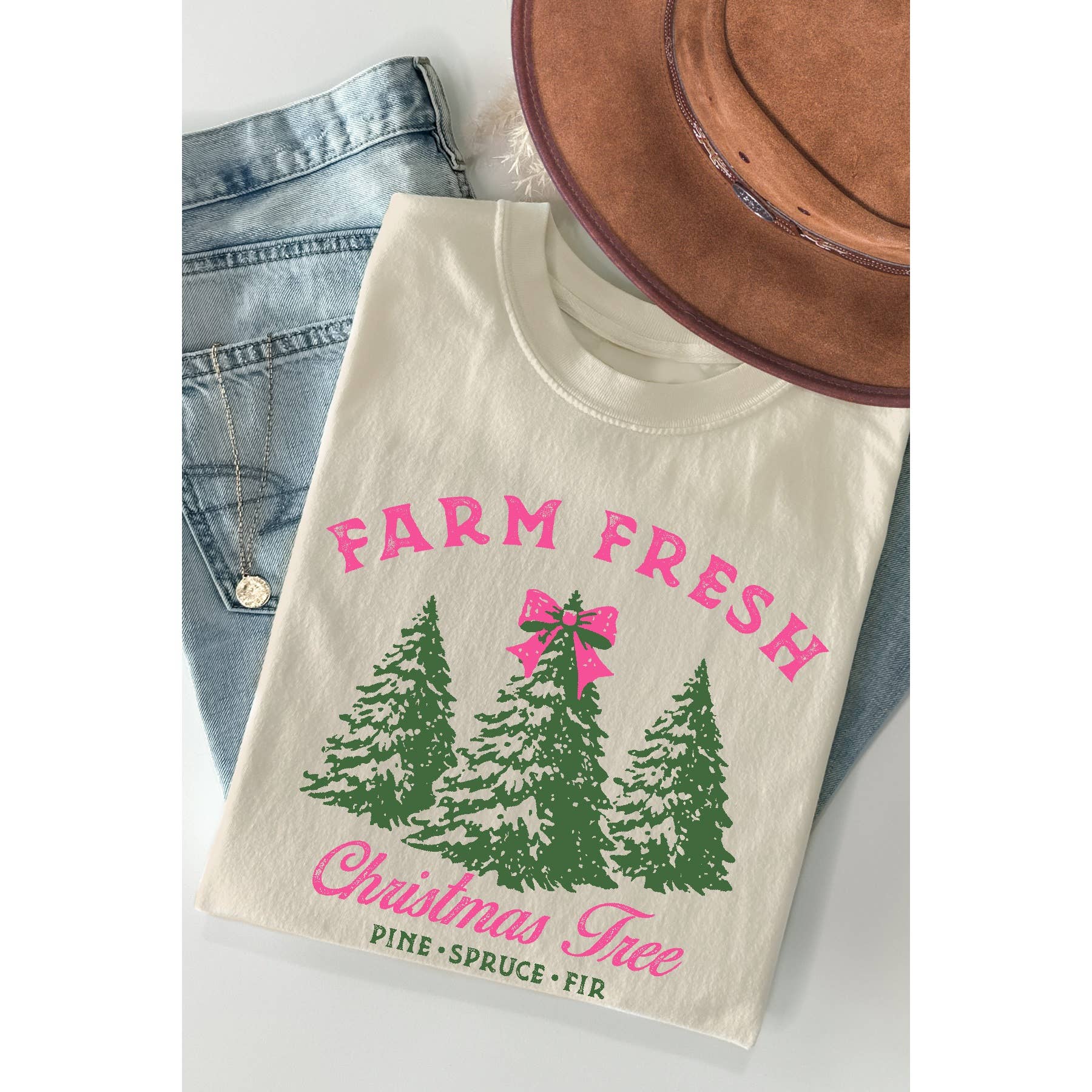 Farm Fresh Christmas Tree Short Sleeve Tee Hoodie, Sweatshirt | PodTeesHub.com