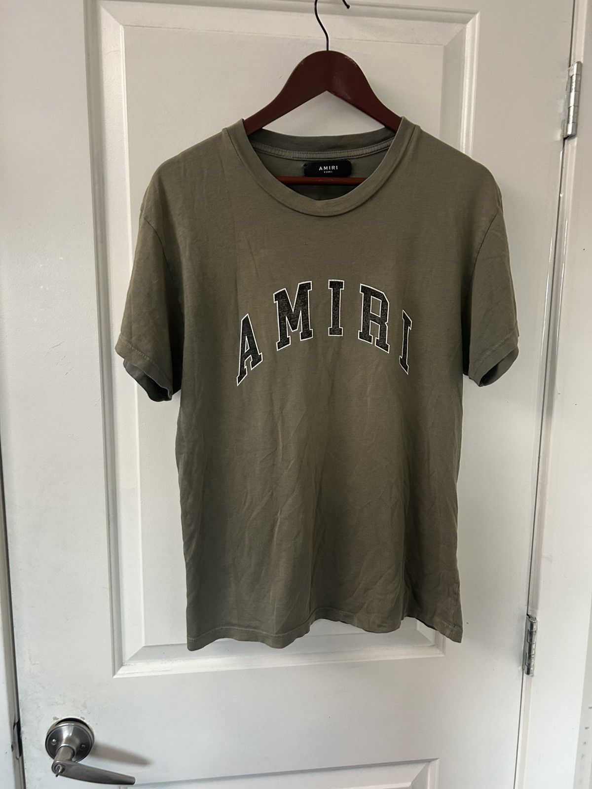 Amiri Distressed College T Shirt Hoodie, Sweatshirt | PodTeesHub.com