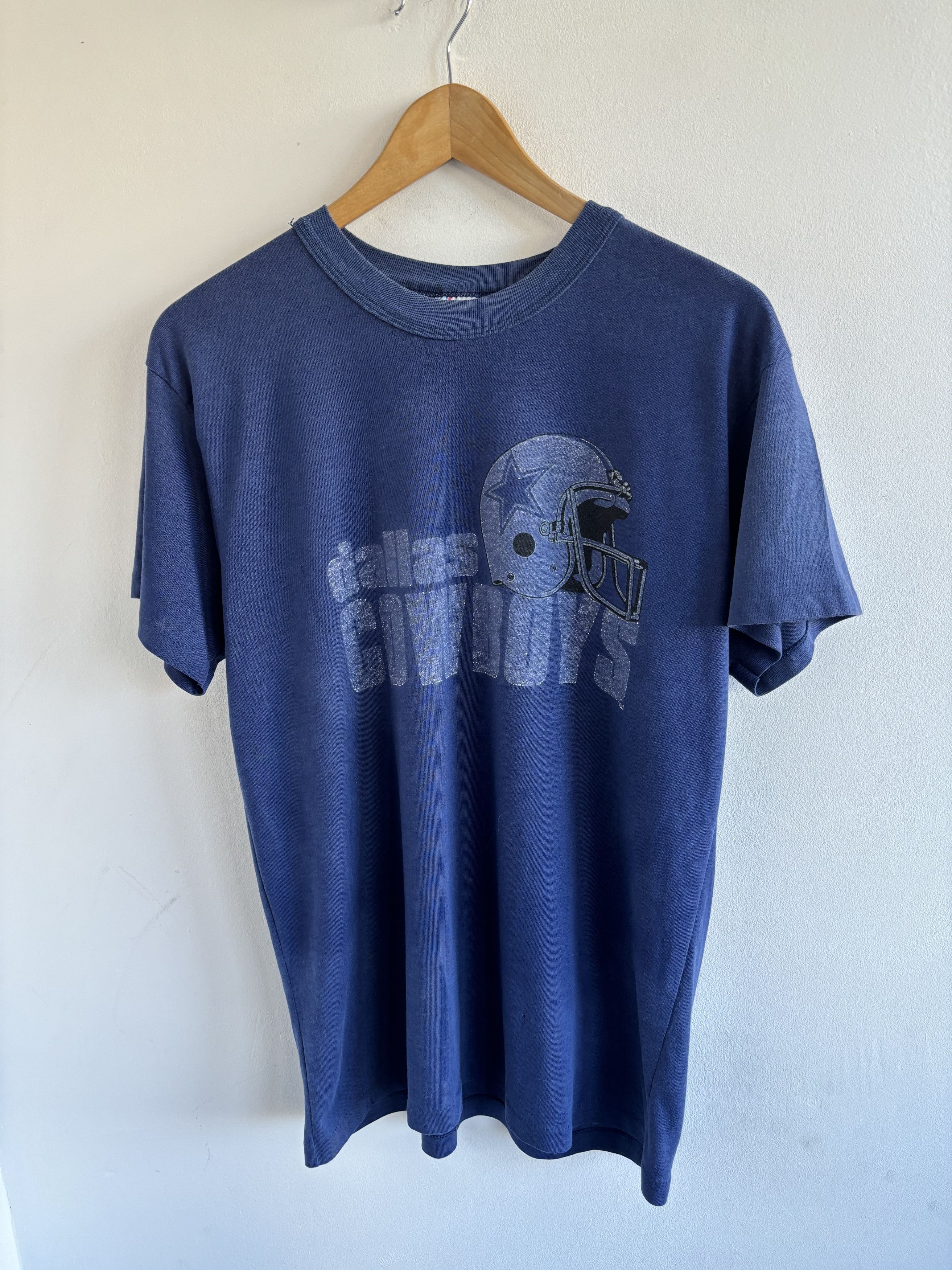 Vintage 80s Dallas Cowboys Ringer Washed Tee Hoodie, Sweatshirt | PodTeesHub.com