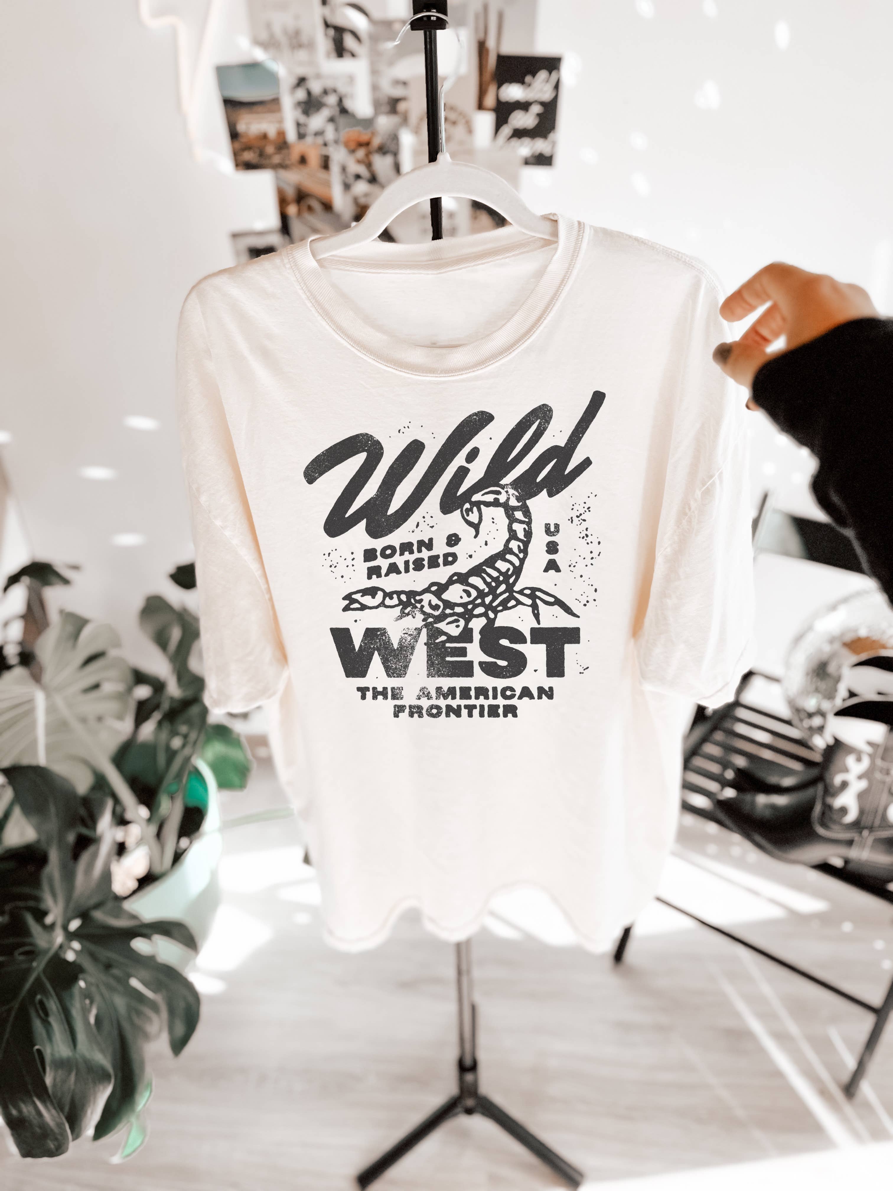Wild West Vintage Inspired Retro Graphic Tee - Ivory Hoodie, Sweatshirt | PodTeesHub.com