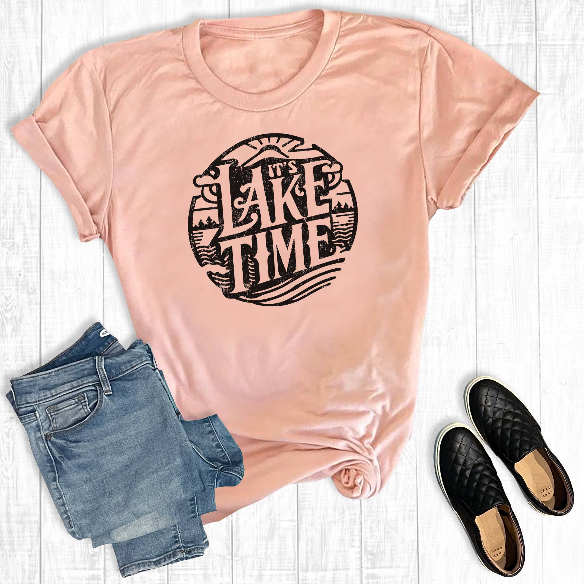 Summer Lake Time Graphic Tee Hoodie, Sweatshirt | PodTeesHub.com