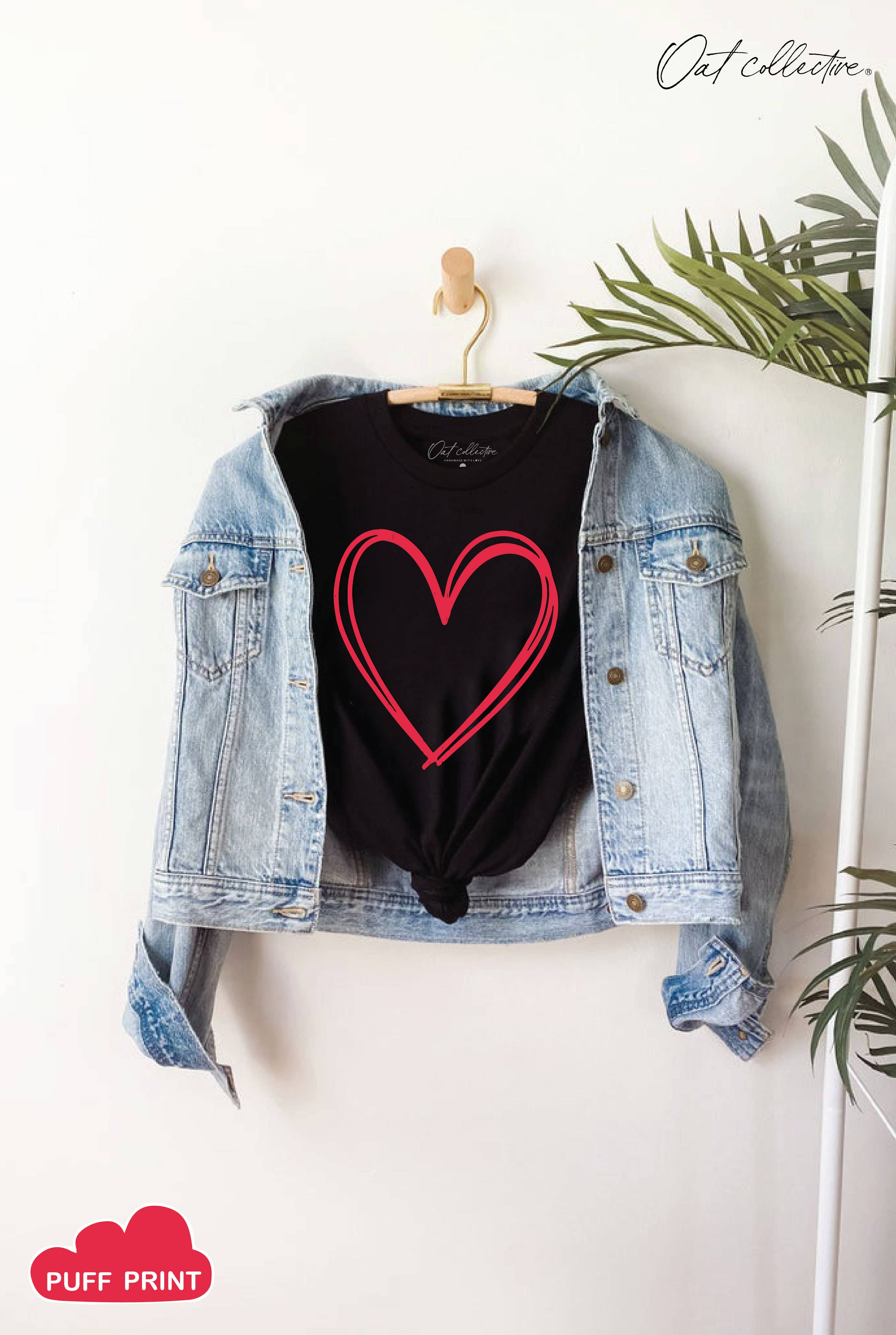 Heart Puff Graphic T-Shirt Hoodie, Sweatshirt | PodTeesHub.com