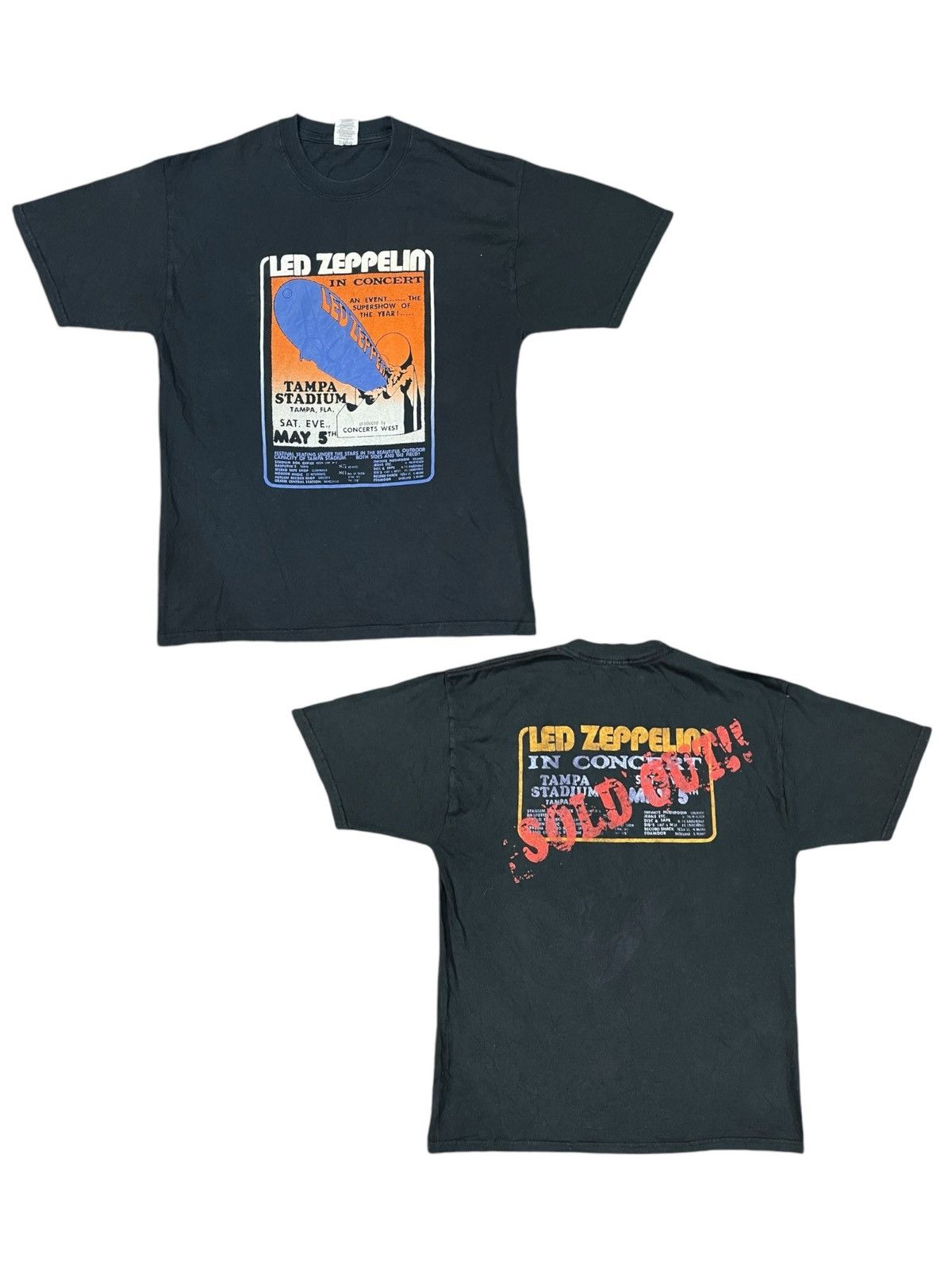 Zeppelin Led Zeppelin Tampa Stadium Tour Concert Tee Hoodie, Sweatshirt | PodTeesHub.com