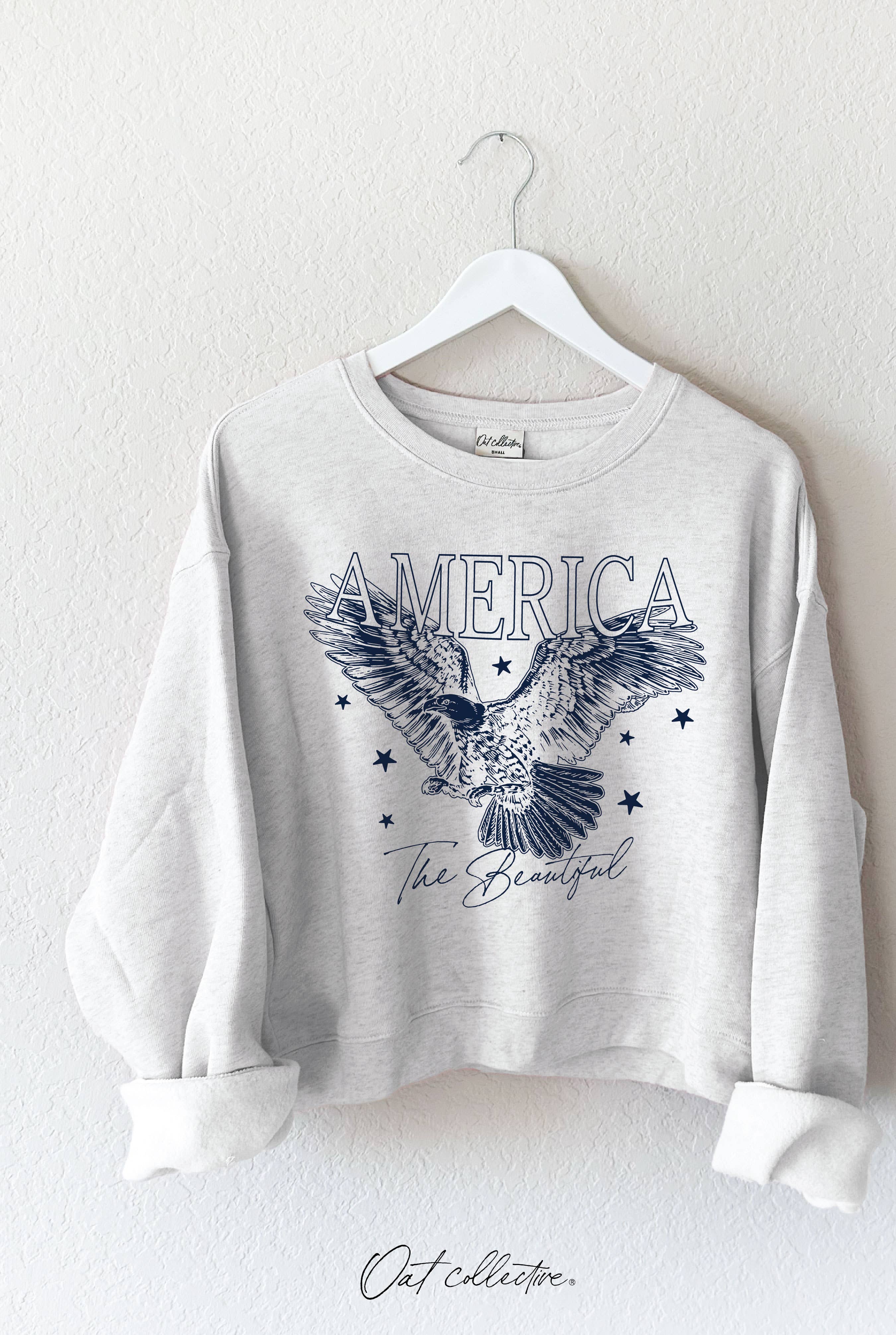 America the Beautiful Mid Graphic Sweatshirt T-Shirts, Hoodie | PodTeesHub.com