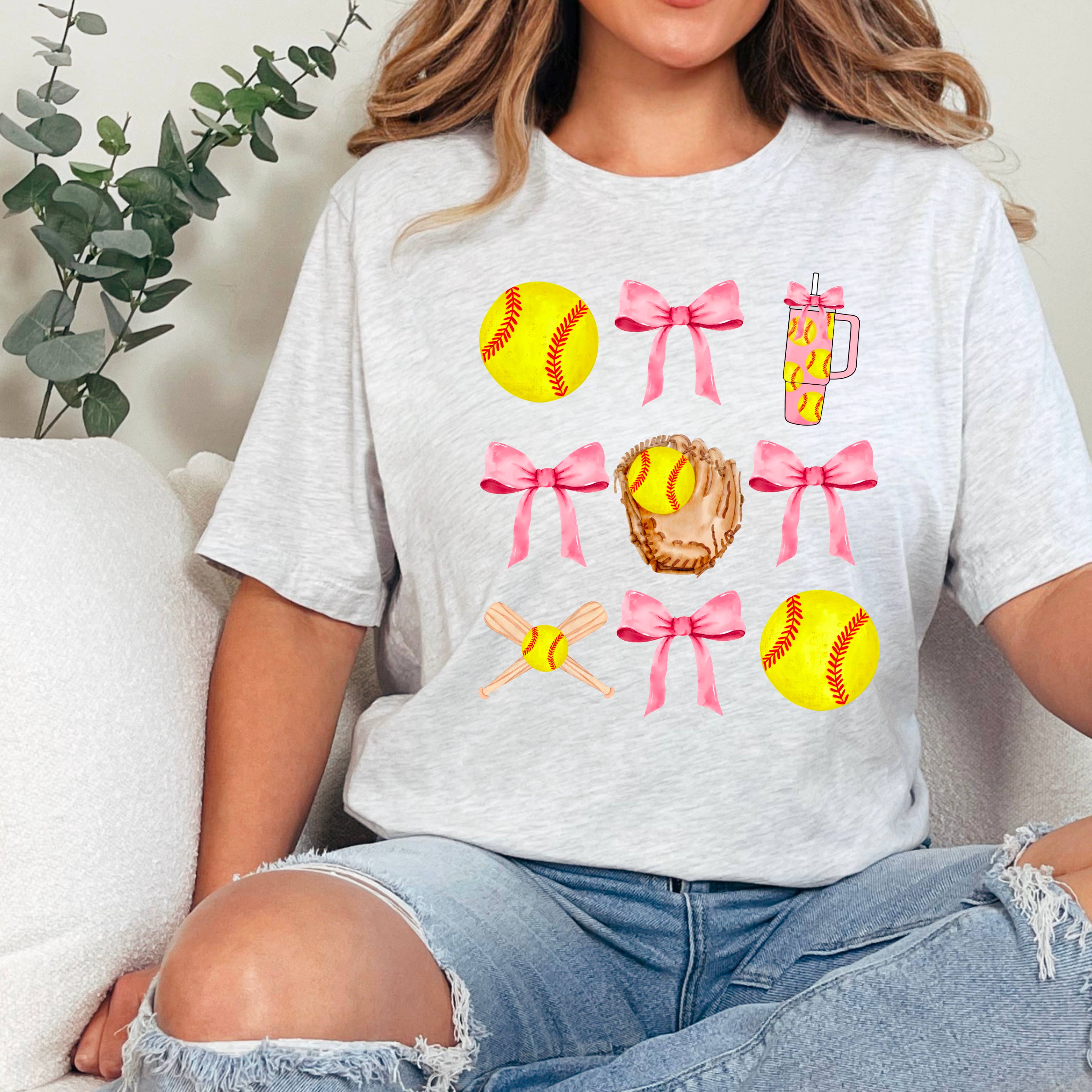 Coquette Softball  Graphic Tee | Gildan Hoodie, Sweatshirt | PodTeesHub.com