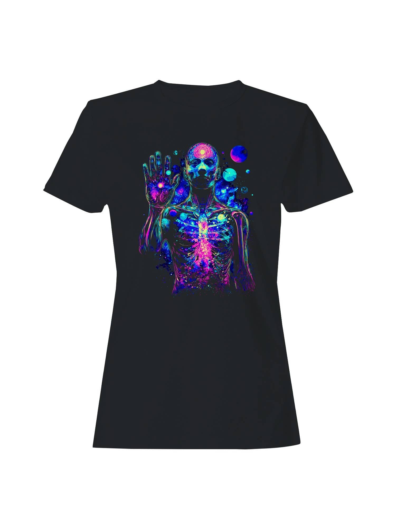 Cosmic Neon Human Anatomy Art Women's T-Shirt Hoodie, Sweatshirt | PodTeesHub.com