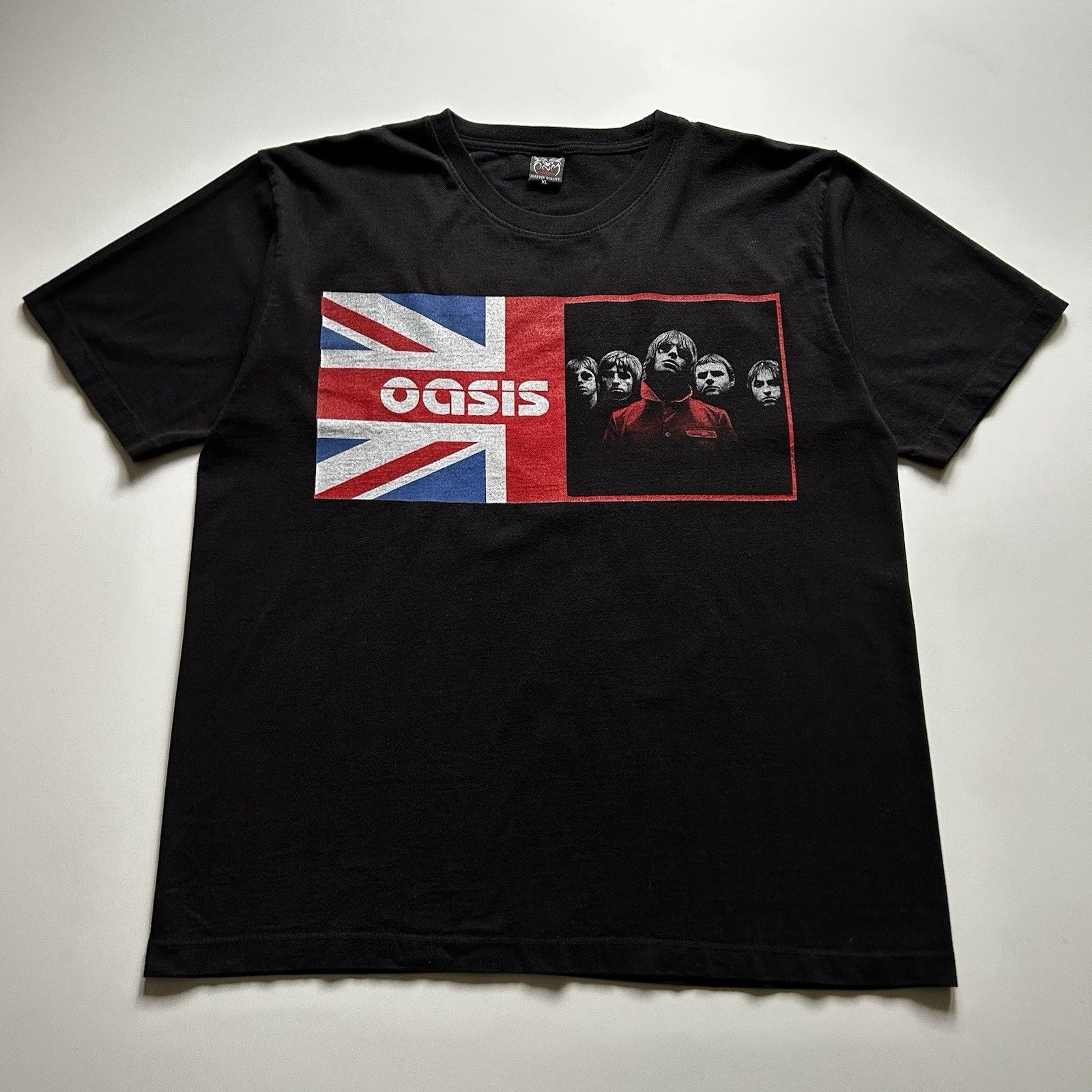 Vintage Oasis T Shirt Xl 90s Band Tee Uk Flag Union Jack Hoodie, Sweatshirt | PodTeesHub.com