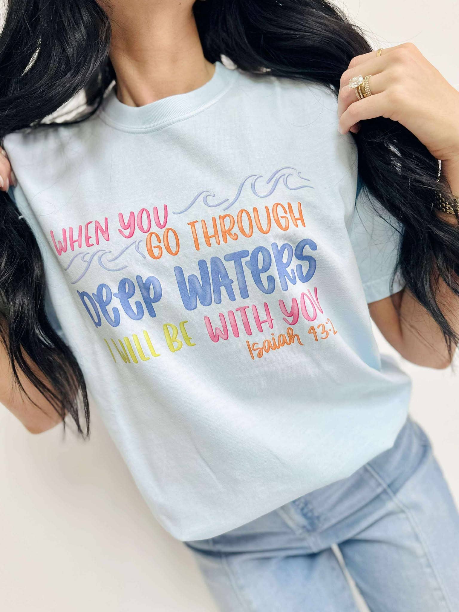 Through Deep Waters Dtf Tee Hoodie, Sweatshirt | PodTeesHub.com