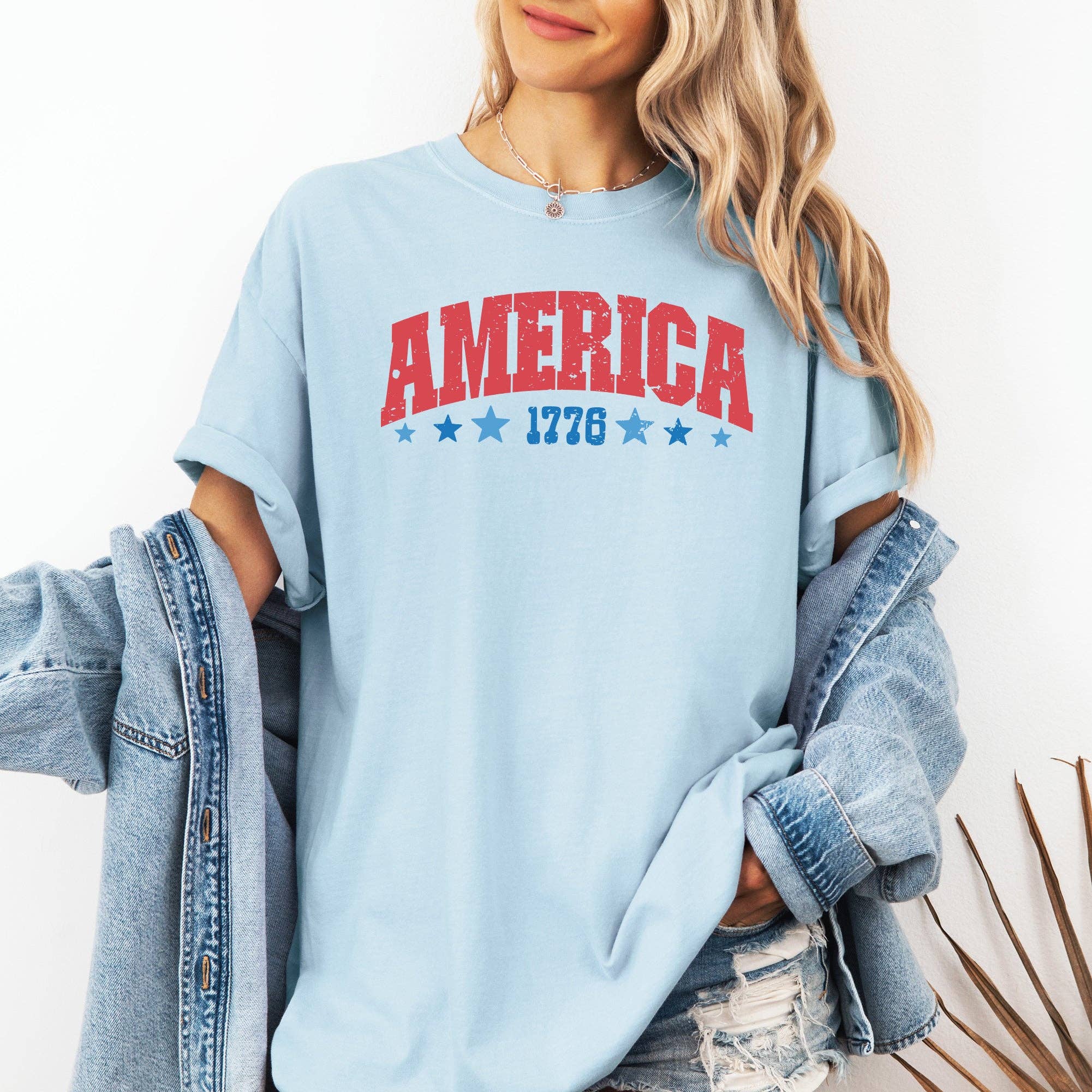 America, 1776, Varsity, Patriotic, USA, 4th of July Tshirt Hoodie, Sweatshirt | PodTeesHub.com