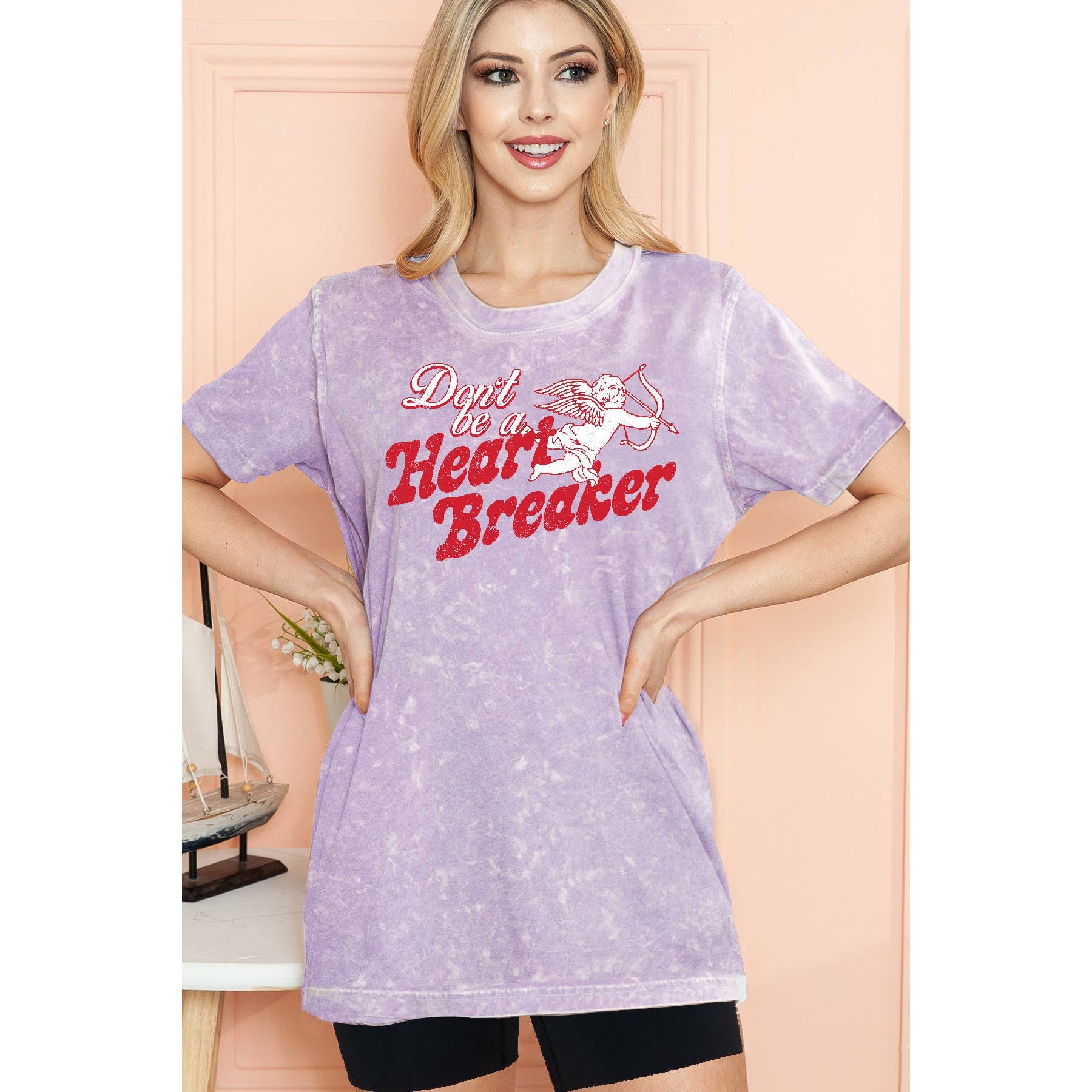 Dont Be A Heart Breaker - Mineral Washed T Shirt Hoodie, Sweatshirt | PodTeesHub.com