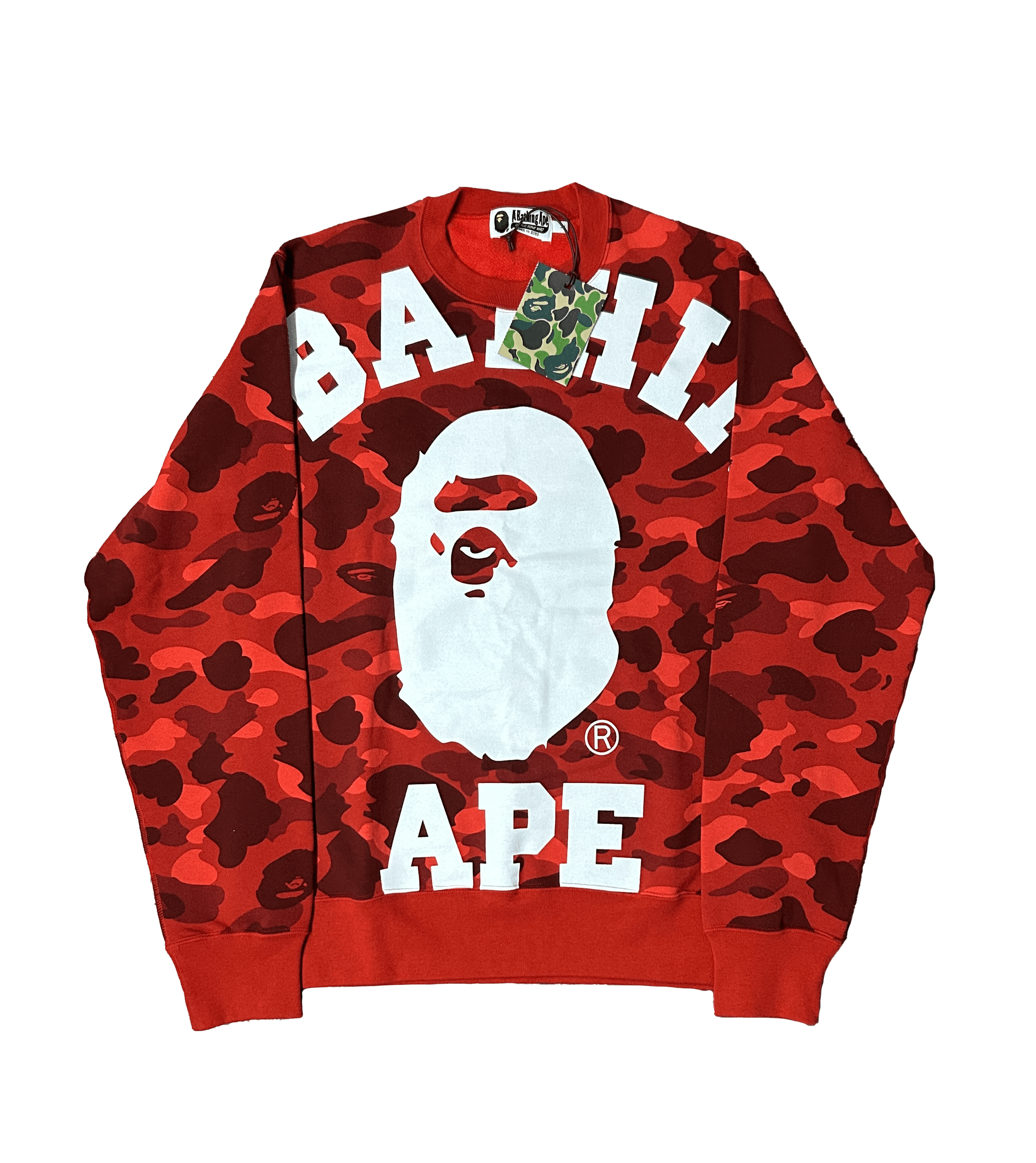 Bape Color Camo Big College Crewneck T-Shirts, Hoodie, Sweatshirt | PodTeesHub.com