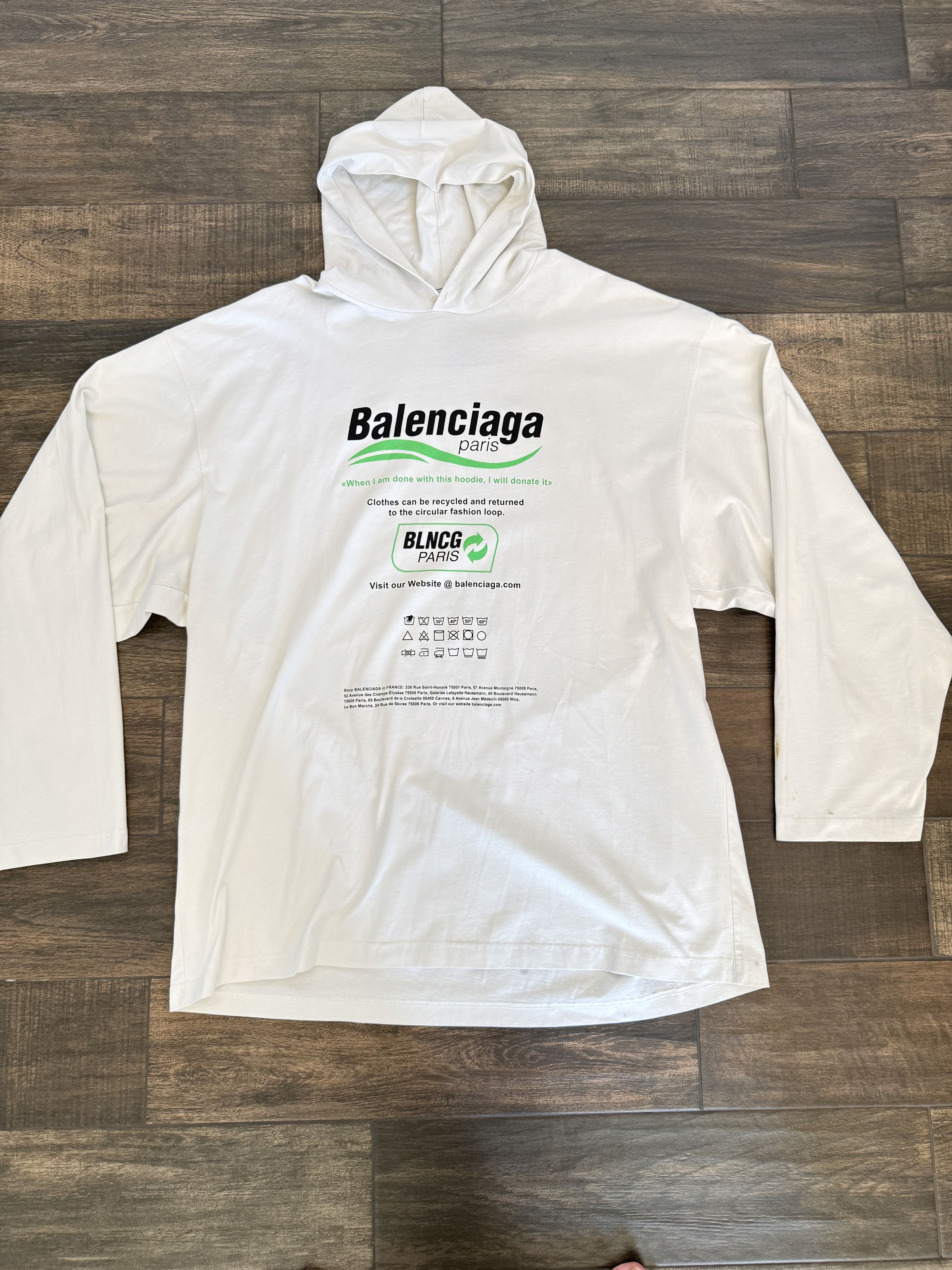 Balenciaga Dry Cleaning Recycle Lightweight Hoodie T-Shirts, Sweatshirt | PodTeesHub.com