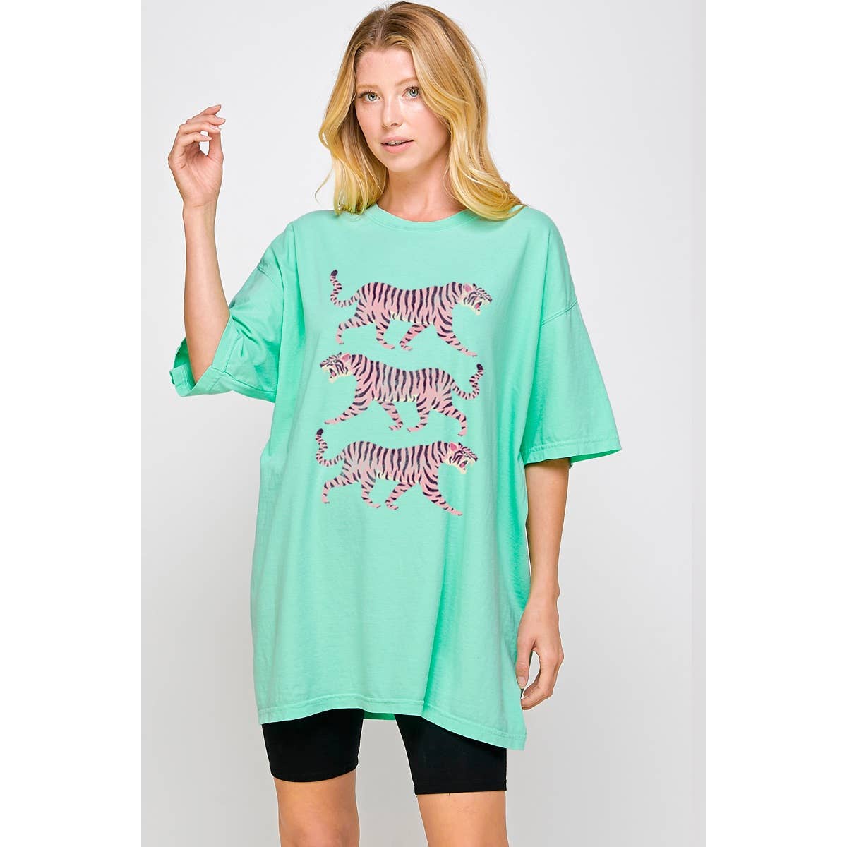 Tigers Vintage   Graphic  Oversized Tee Hoodie, Sweatshirt | PodTeesHub.com