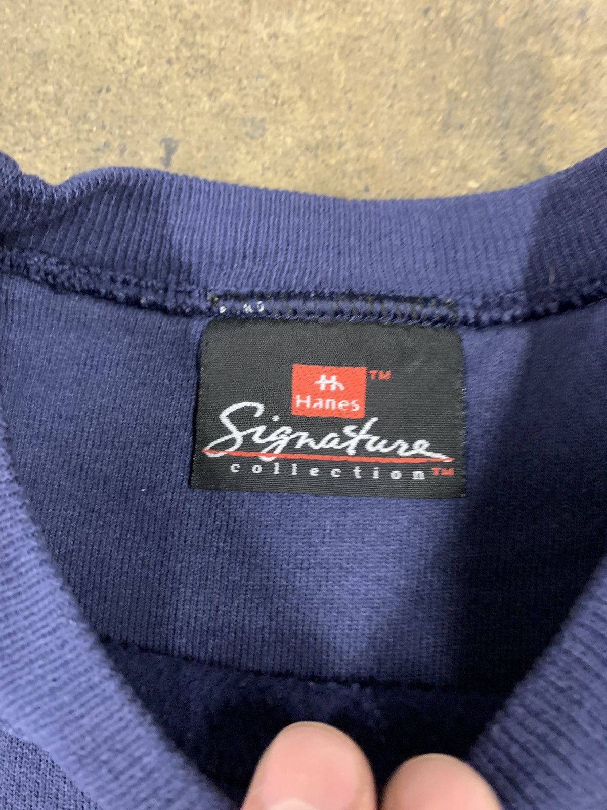 Vintage Crewneck Hanes Signature Navy Crewneck T-Shirts, Hoodie, Sweatshirt | PodTeesHub.com