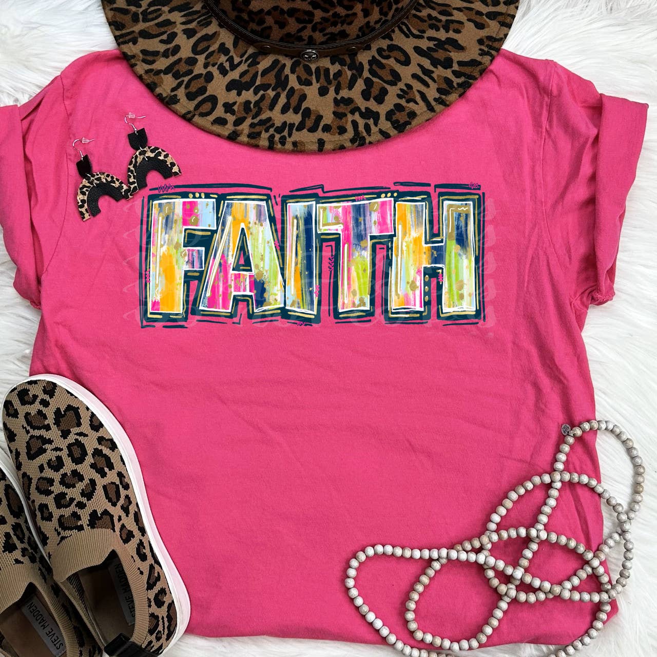 Faith Brushstroke Everyday Tee Hoodie, Sweatshirt | PodTeesHub.com