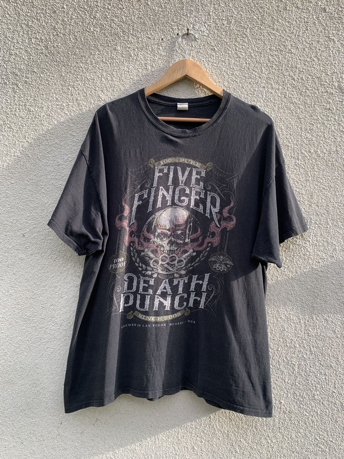 Band Tees Vintage Five Finger Death Punch Faded Distressed T Shirt Hoodie, Sweatshirt | PodTeesHub.com