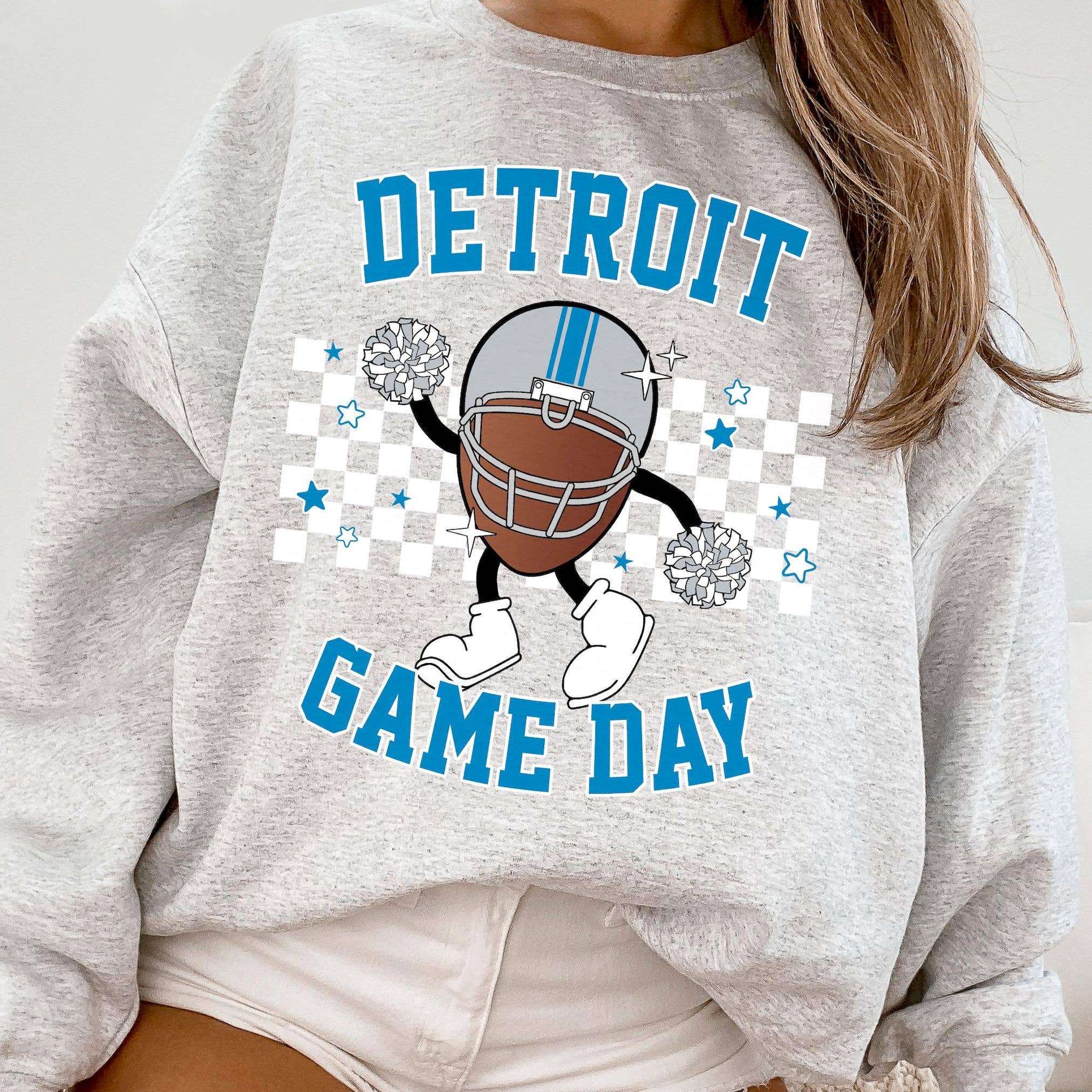 Vintage Detroit Lions Game Day Crewneck Sweatshirt T-Shirts, Hoodie | PodTeesHub.com