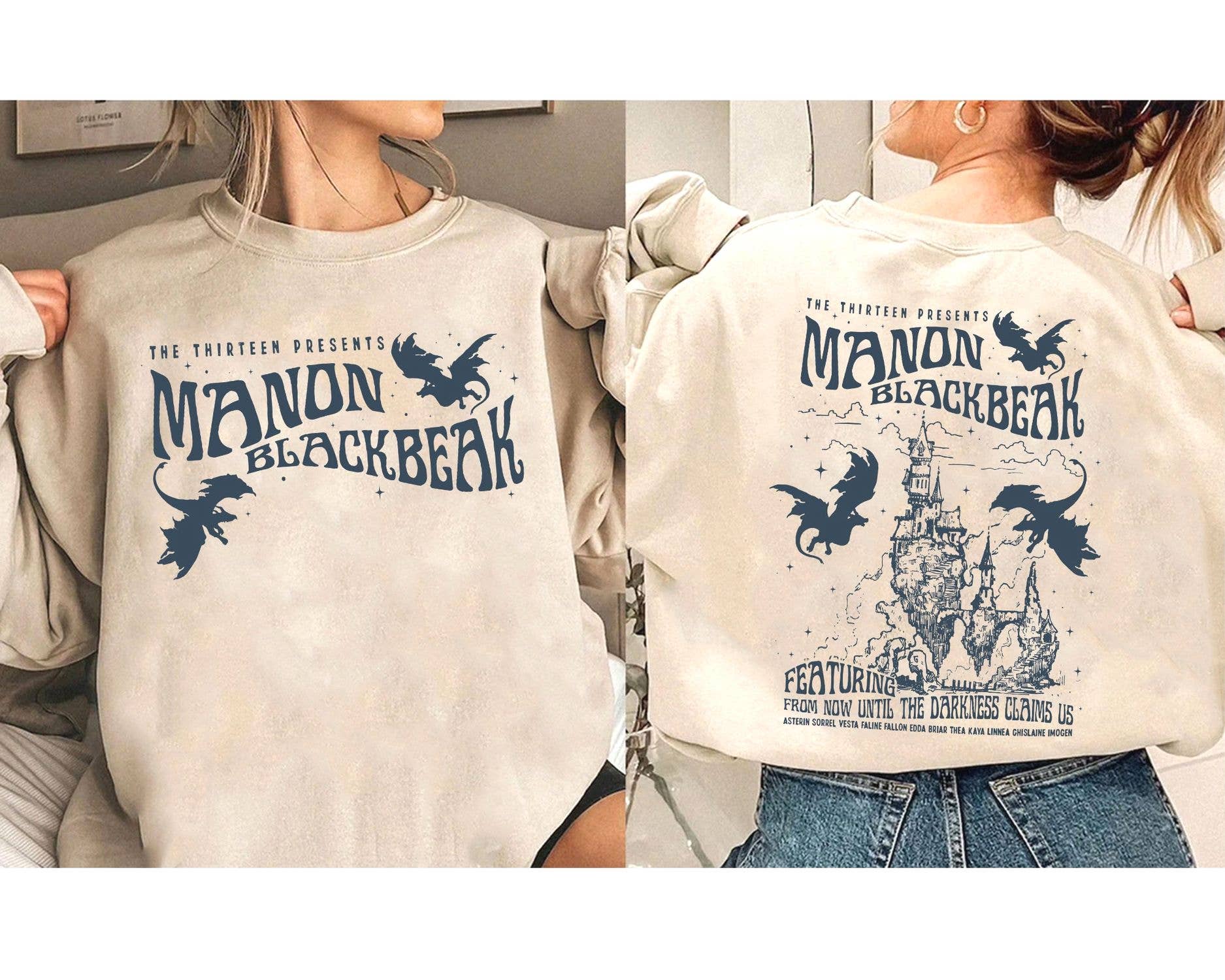 Manon Blackbeak Throne of Glass Double-Sided Sweatshirt T-Shirts, Hoodie | PodTeesHub.com