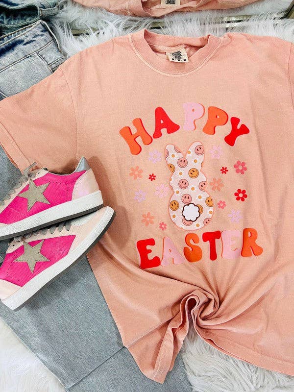 Happy Easter Floral Bunny Tee Hoodie, Sweatshirt | PodTeesHub.com